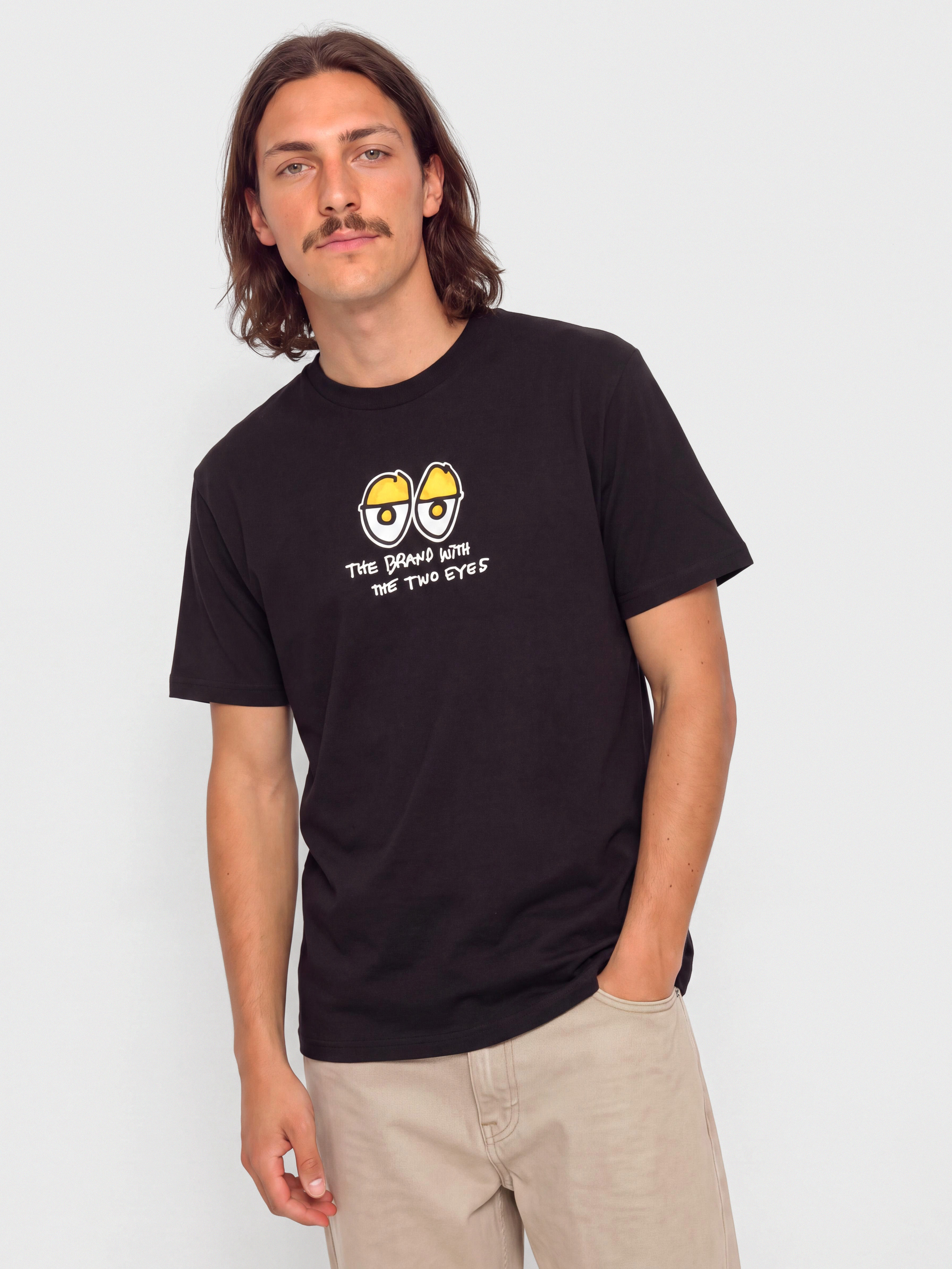 Тениска Krooked Two Eyes Fill (black w/multi color print)