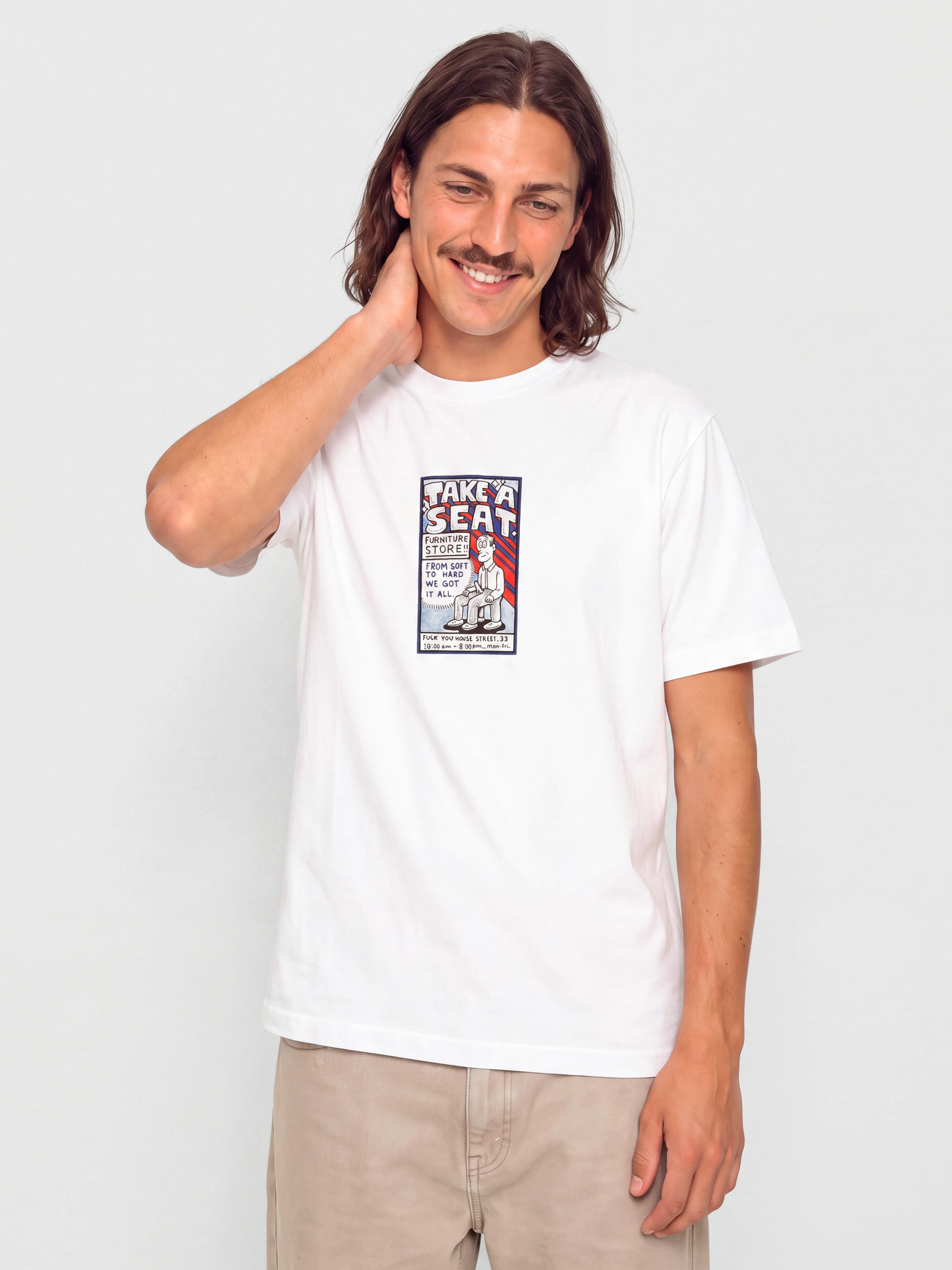 Тениска Polar Skate Take A Seat (white)