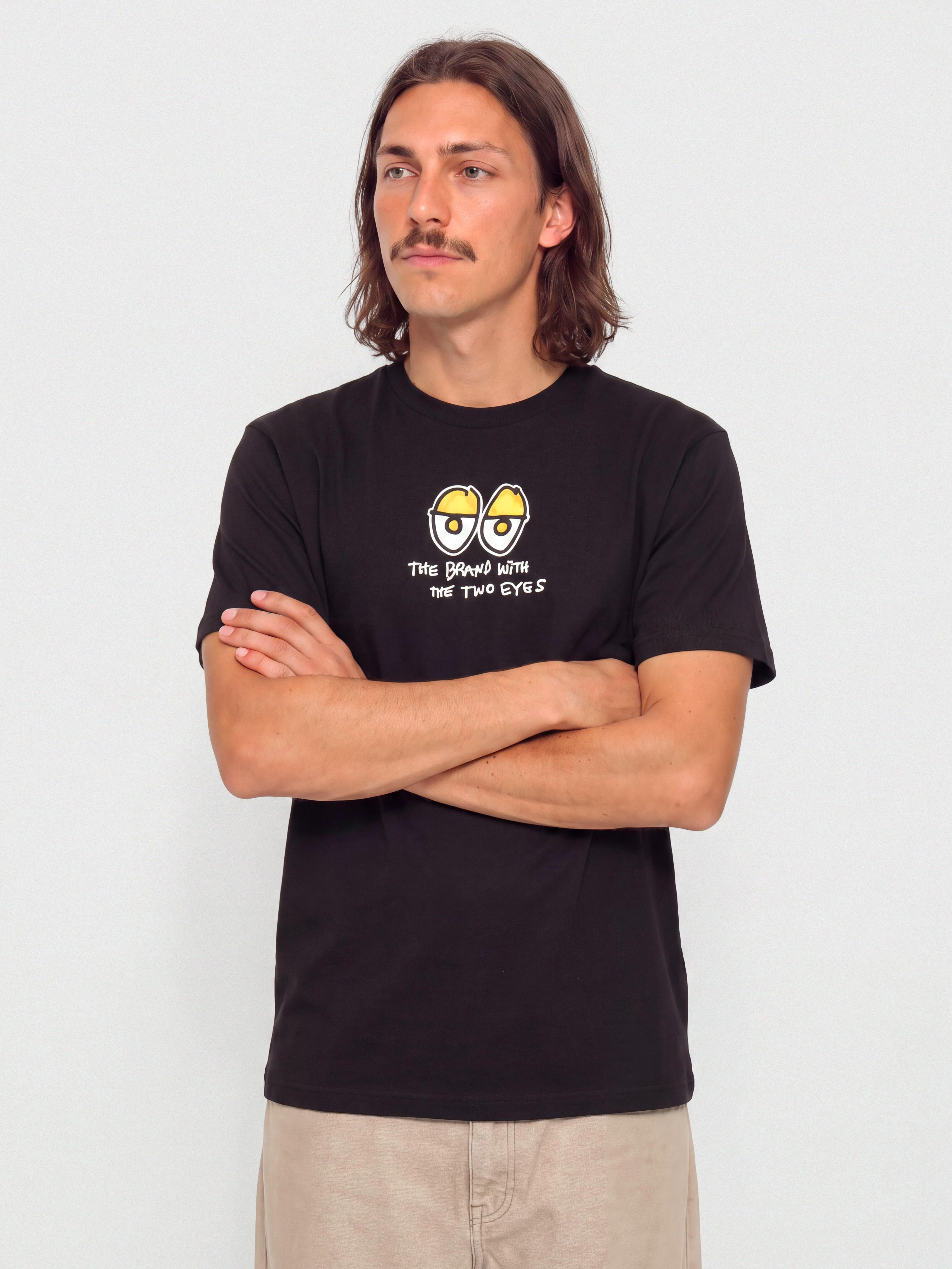Тениска Krooked Two Eyes Fill (black w/multi color print)