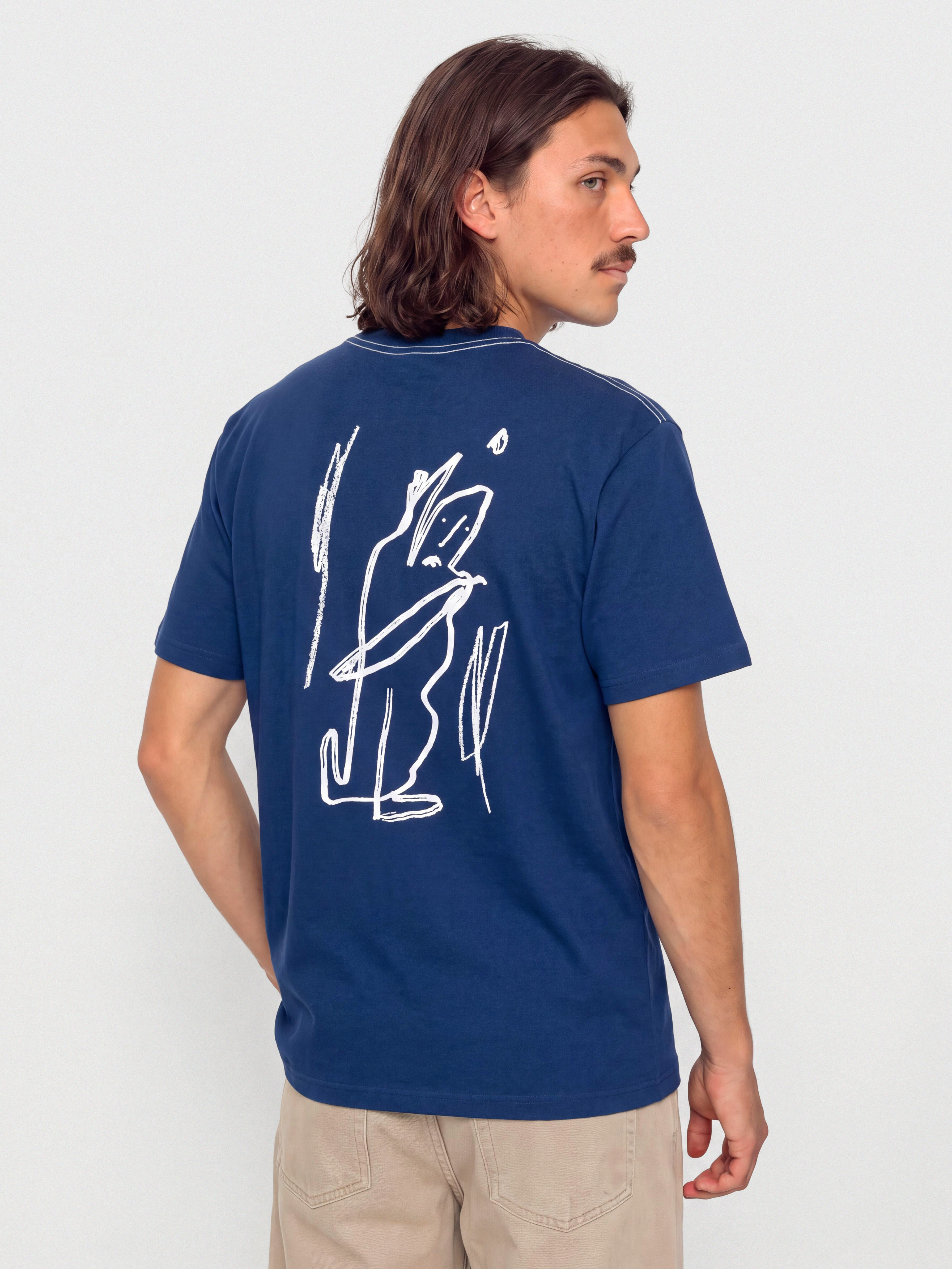 Тениска Polar Skate Contrast Doodle (ultramarine/white)