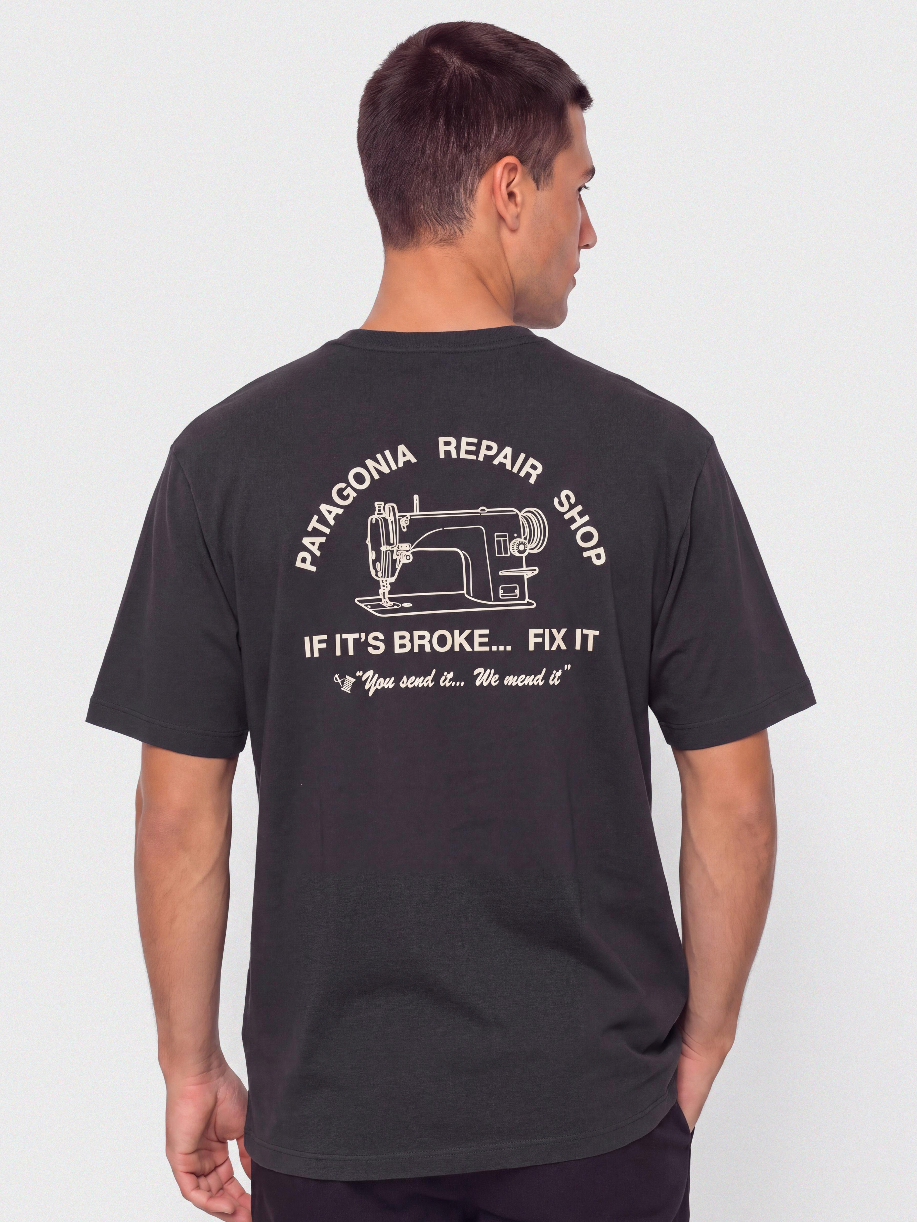 Тениска Patagonia Repair Shop (ink black)