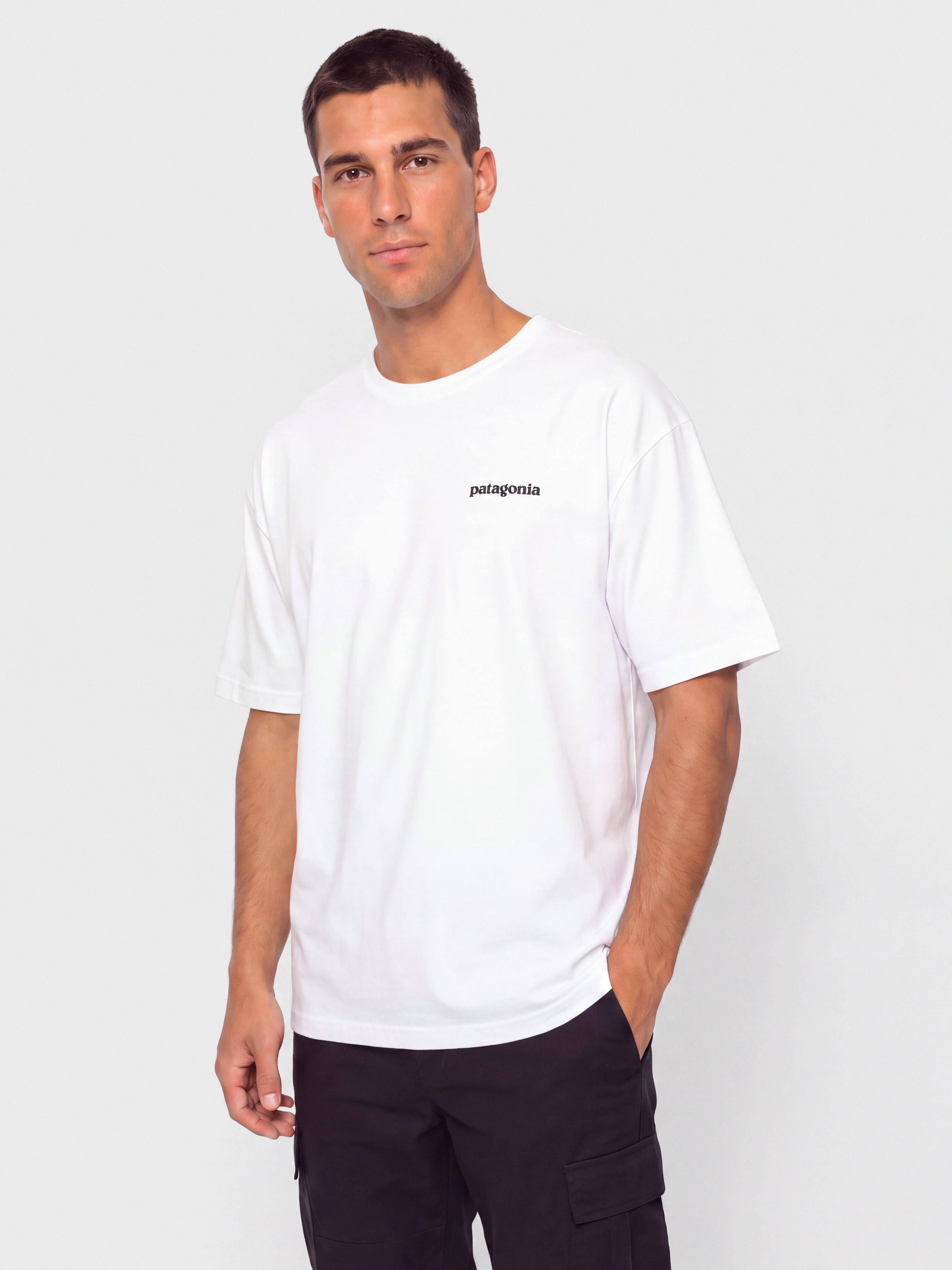 Тениска Patagonia P 6 Logo Responsibili (fiber white)