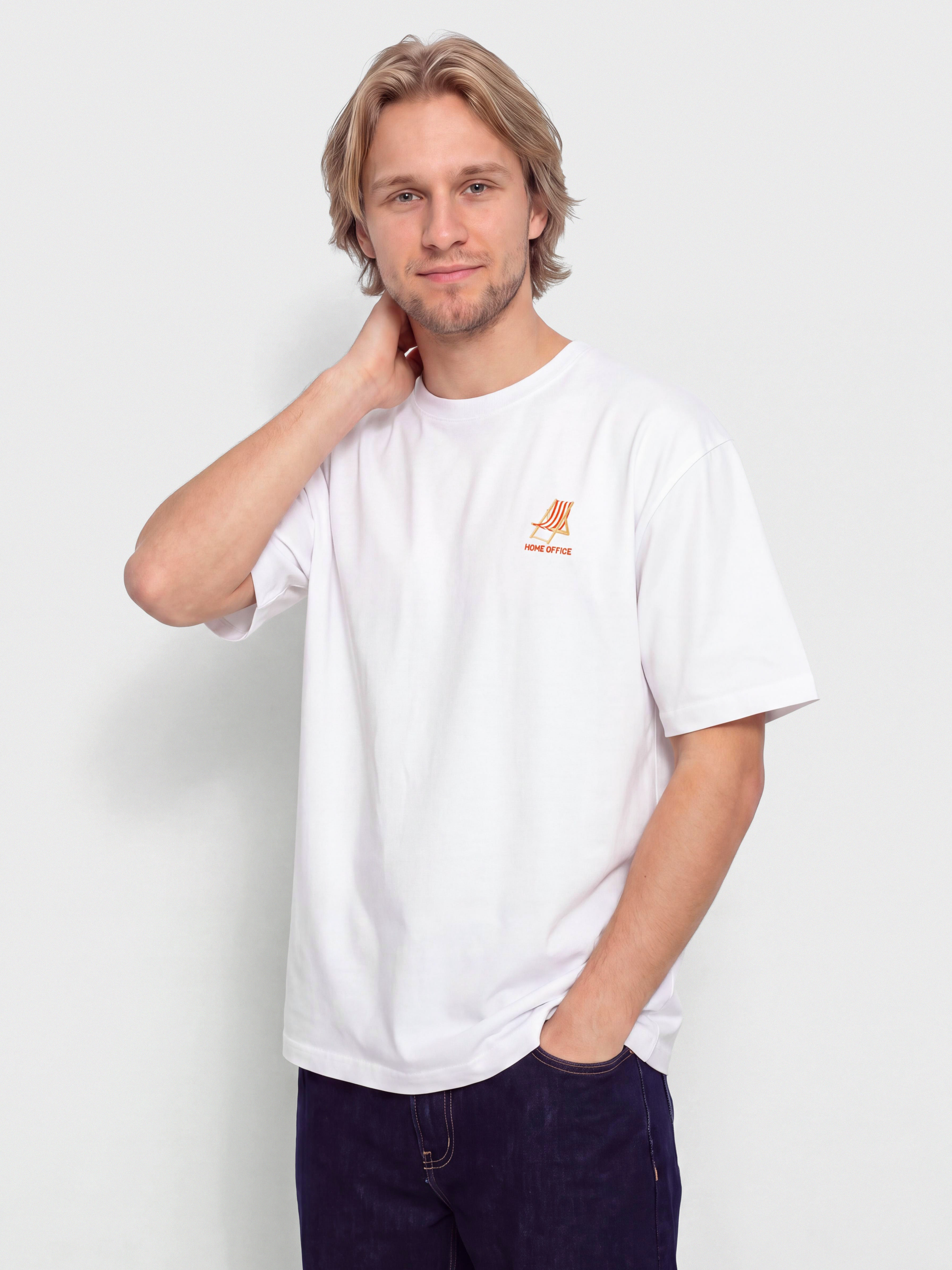 Тениска Iriedaily Homeoffice (white)
