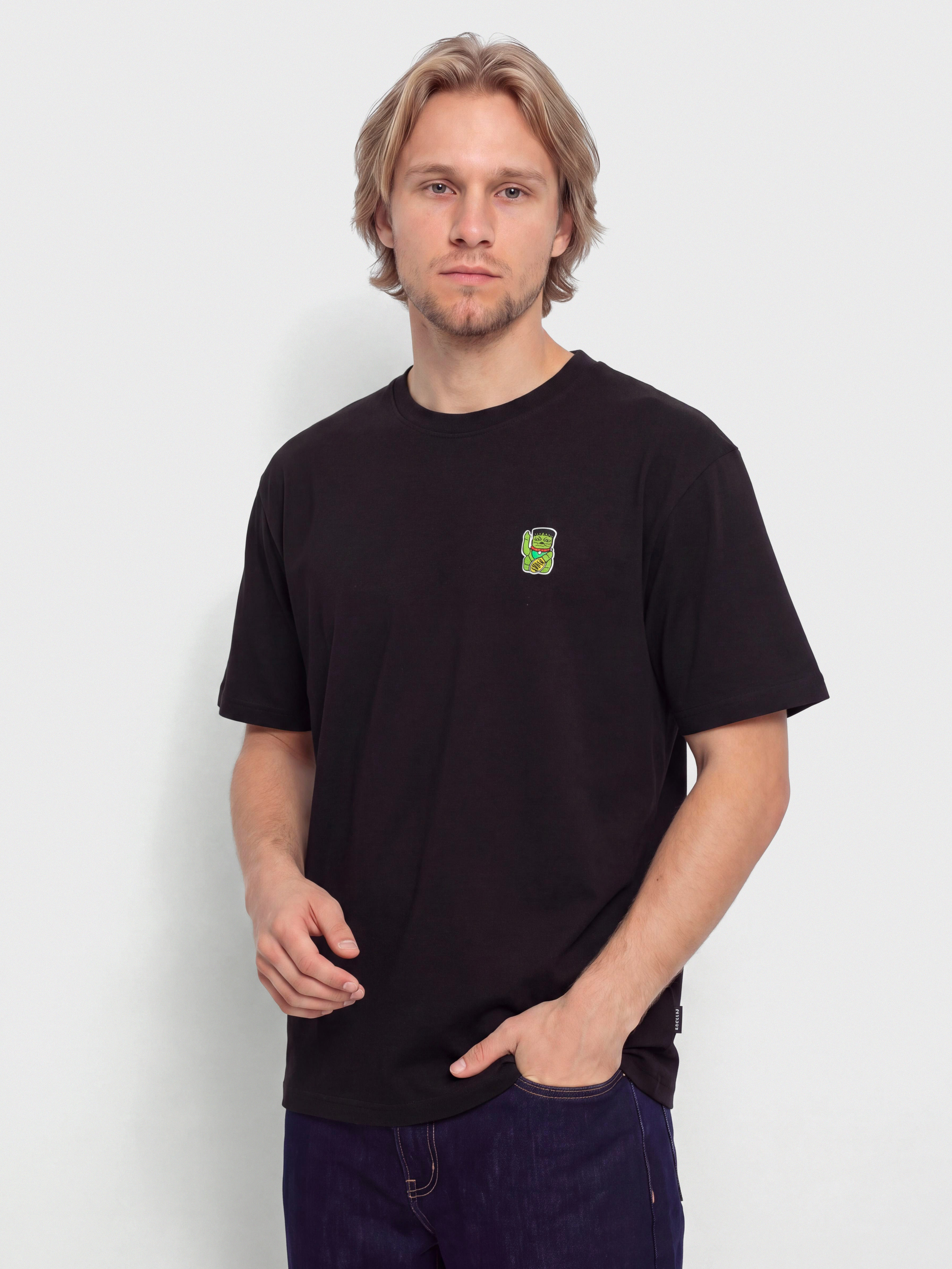 Тениска Iriedaily Franken Cat (black)