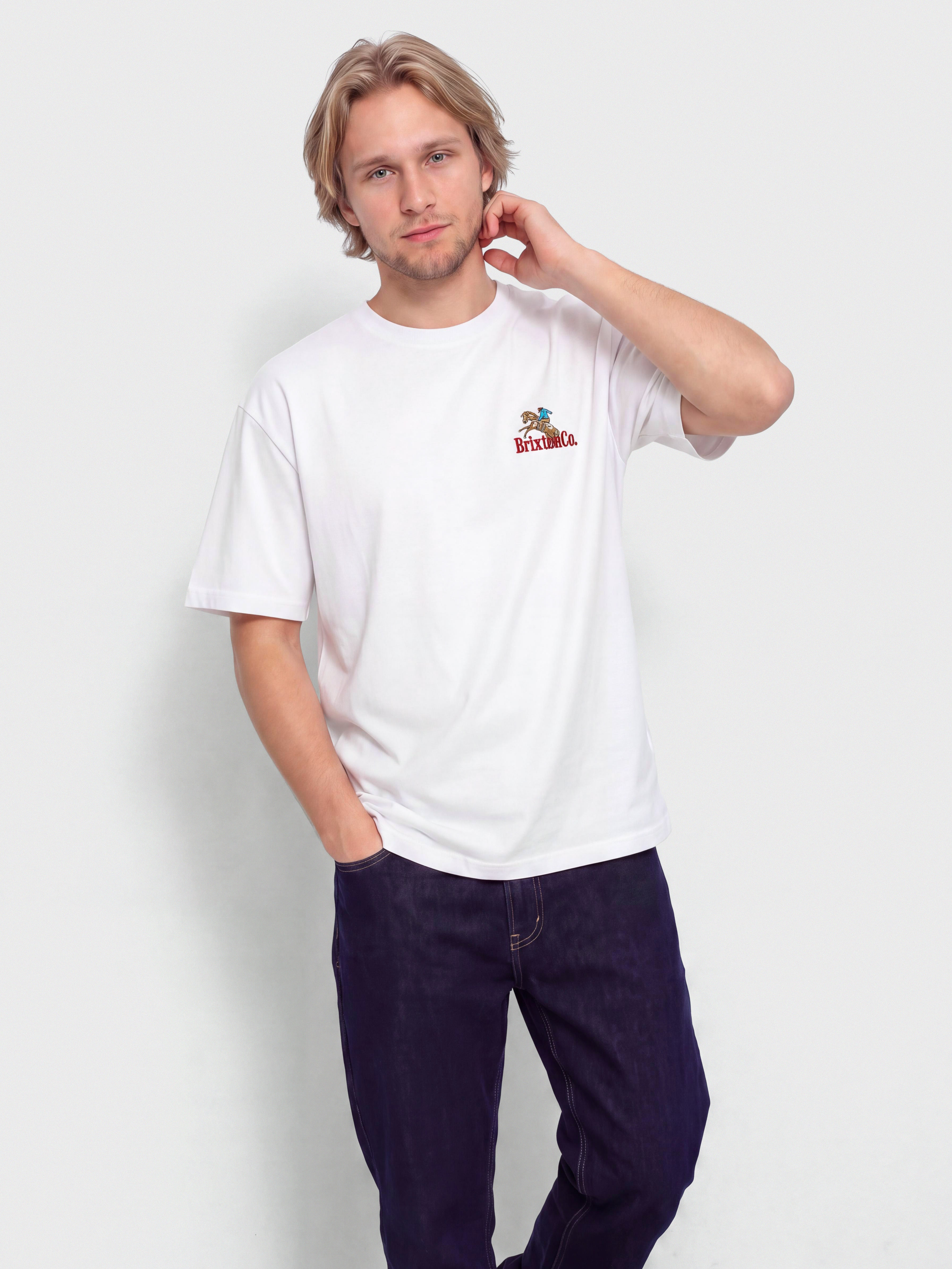 Тениска Brixton Inwood Stt (white)