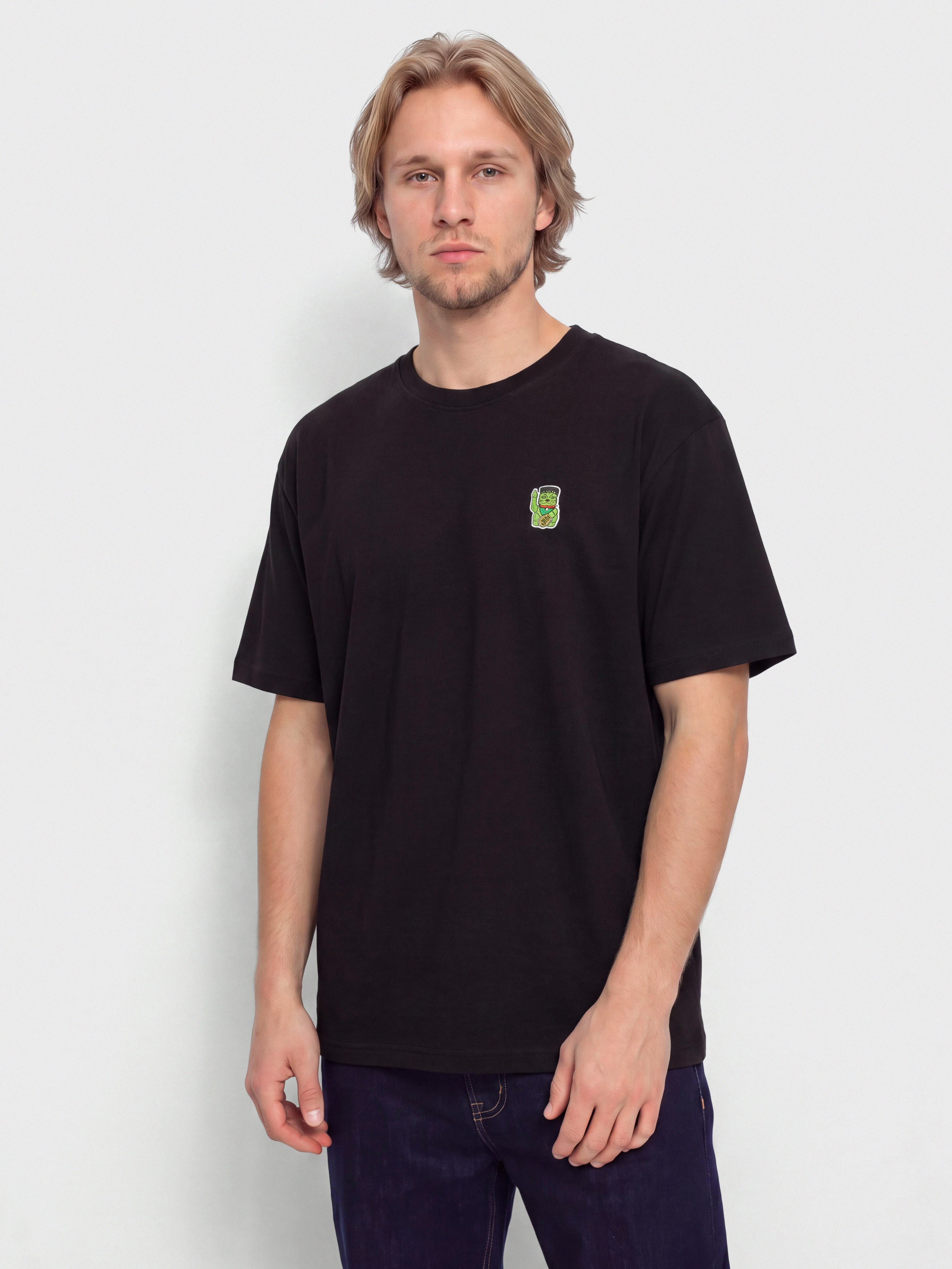 Тениска Iriedaily Franken Cat (black)