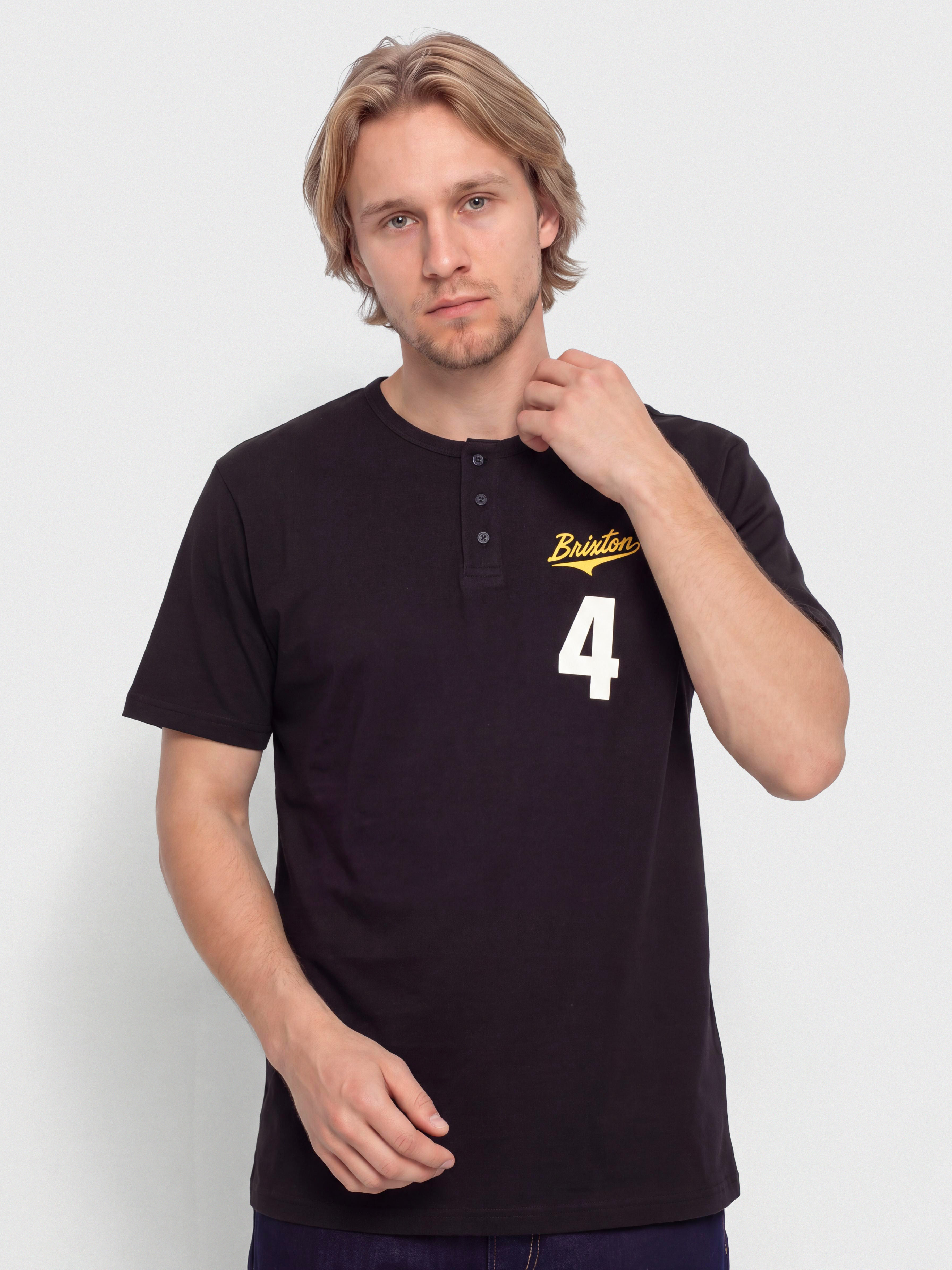 Тениска Brixton The League Baseball (black/black)