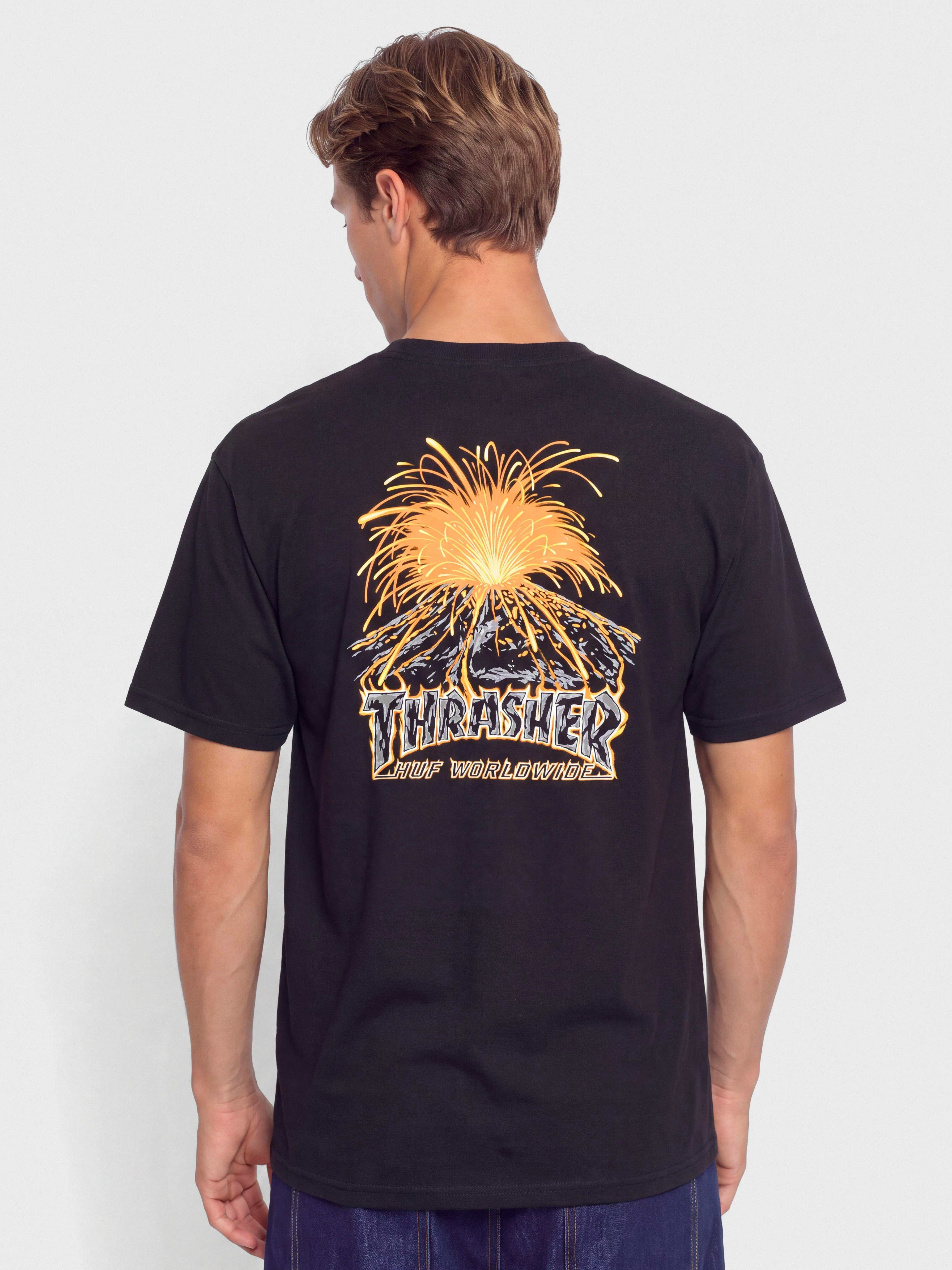 Тениска HUF X Thrasher Meltdown (black)