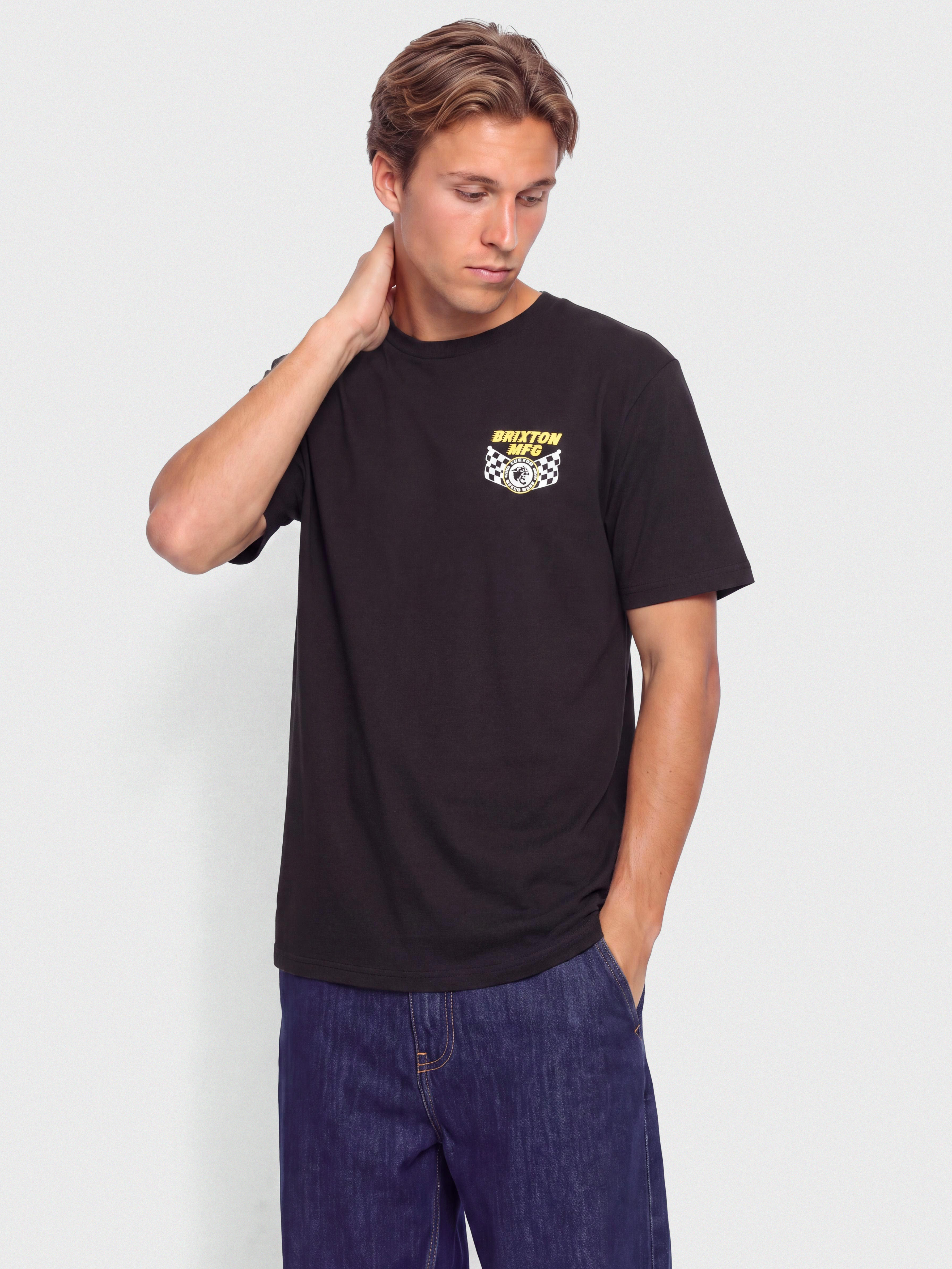 Тениска Brixton Dunbar Stt (black)