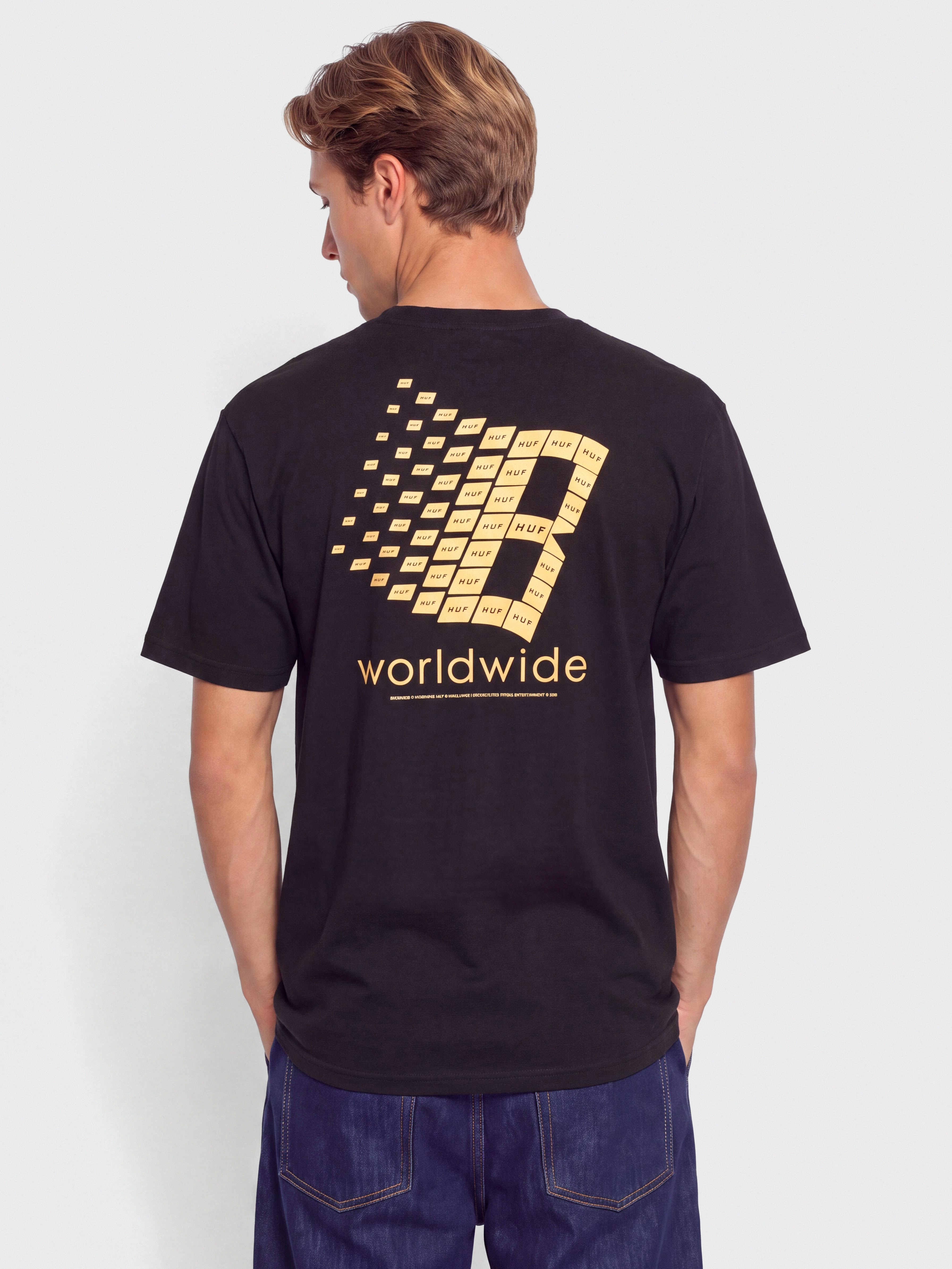 Тениска HUF X Bronze Worldwide (black)