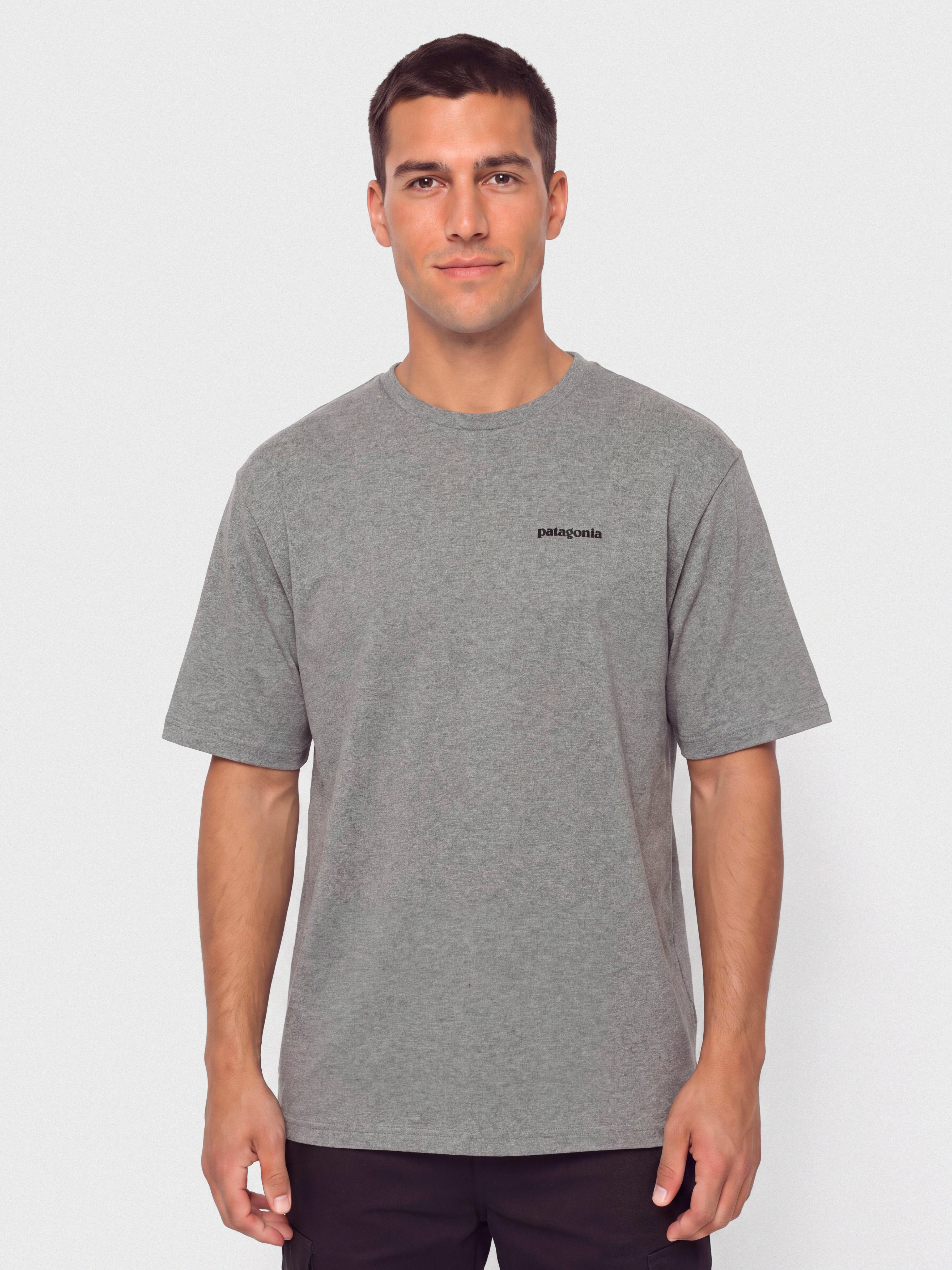 Тениска Patagonia P6 Logo Responsibili (gravel heather)