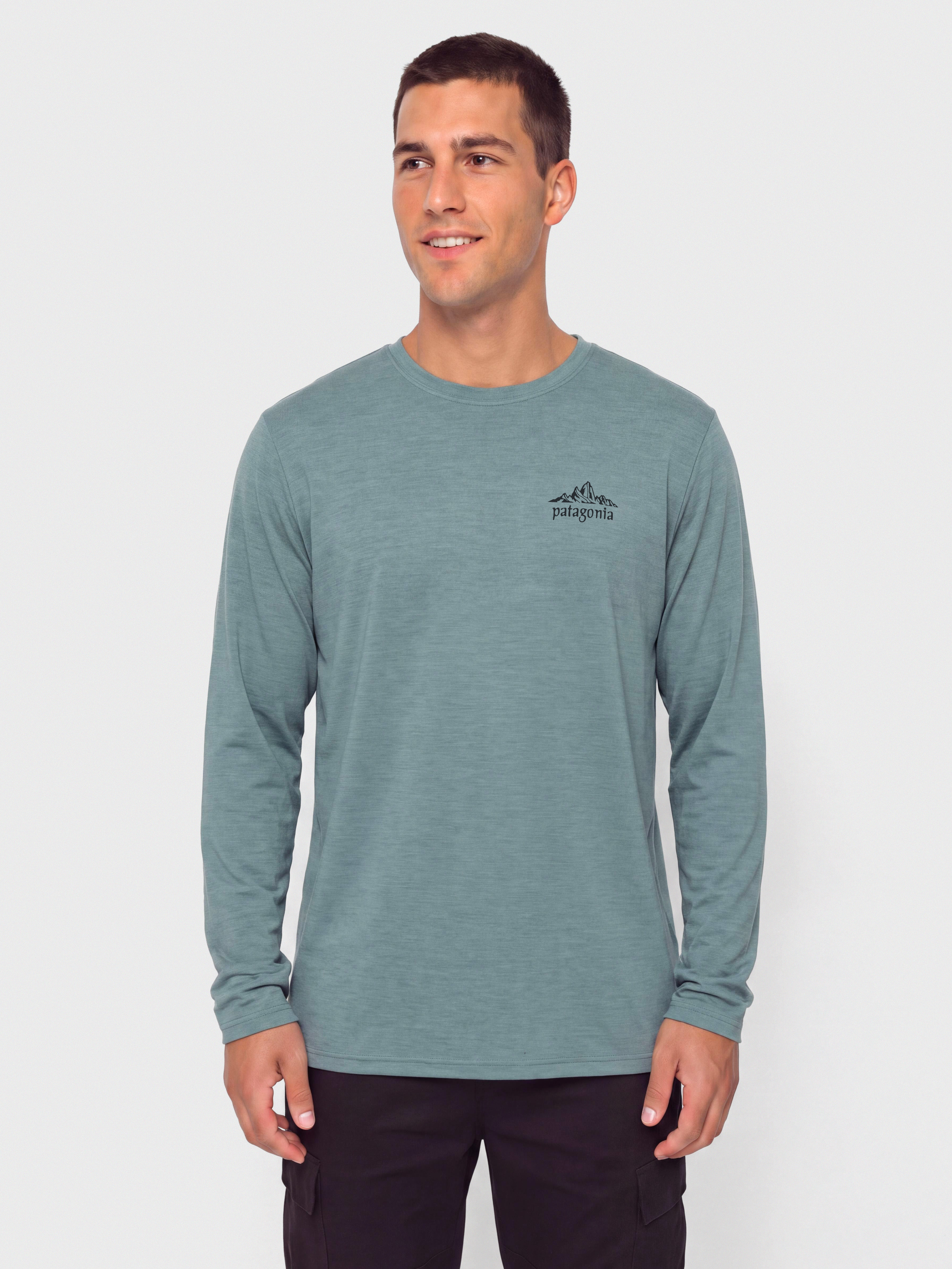 Блуза Patagonia Capilene Cool Cloud Crag (blue sage/light blue sage)