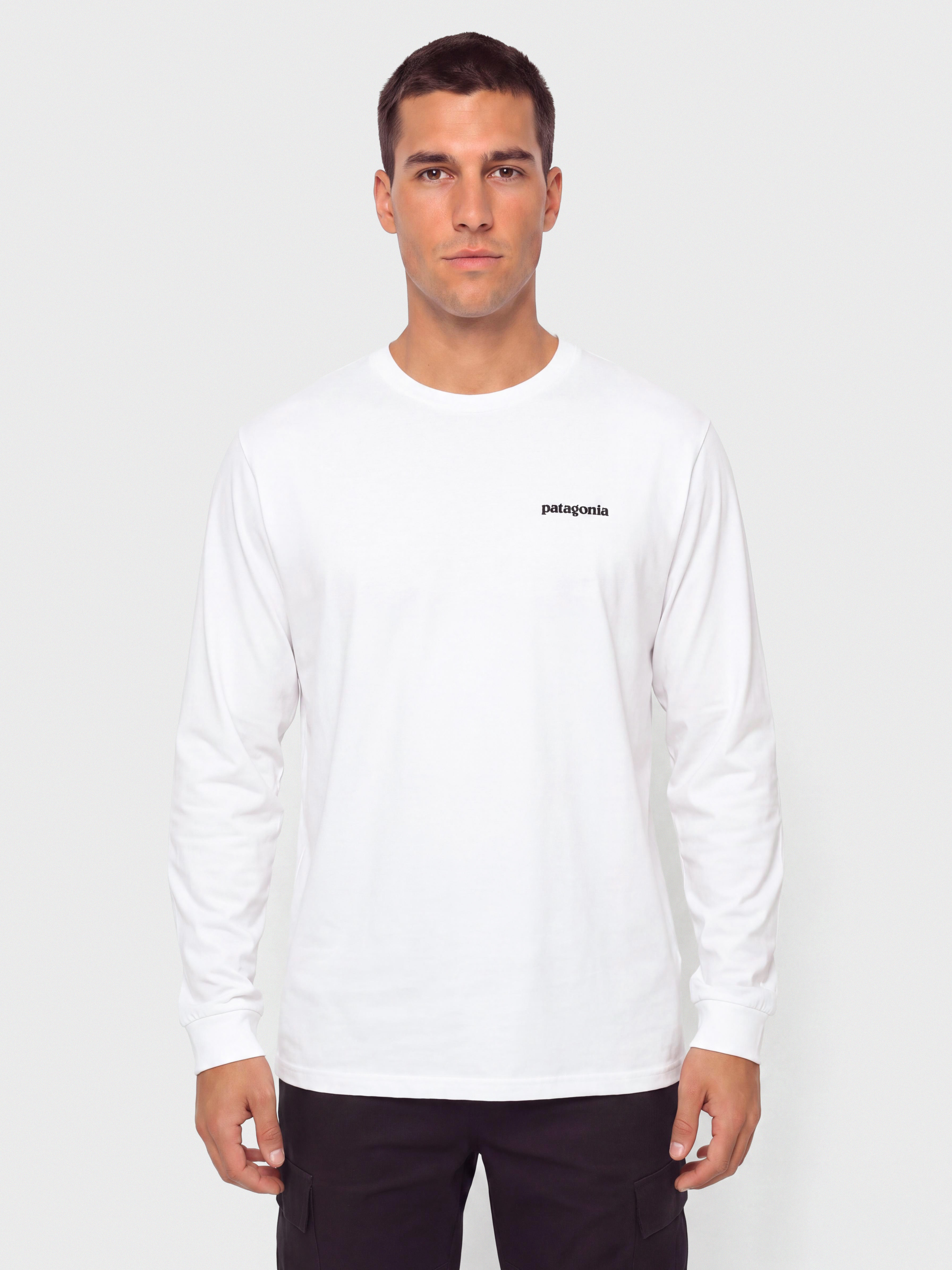 Блуза Patagonia P 6 Logo Responsibili (fiber white)
