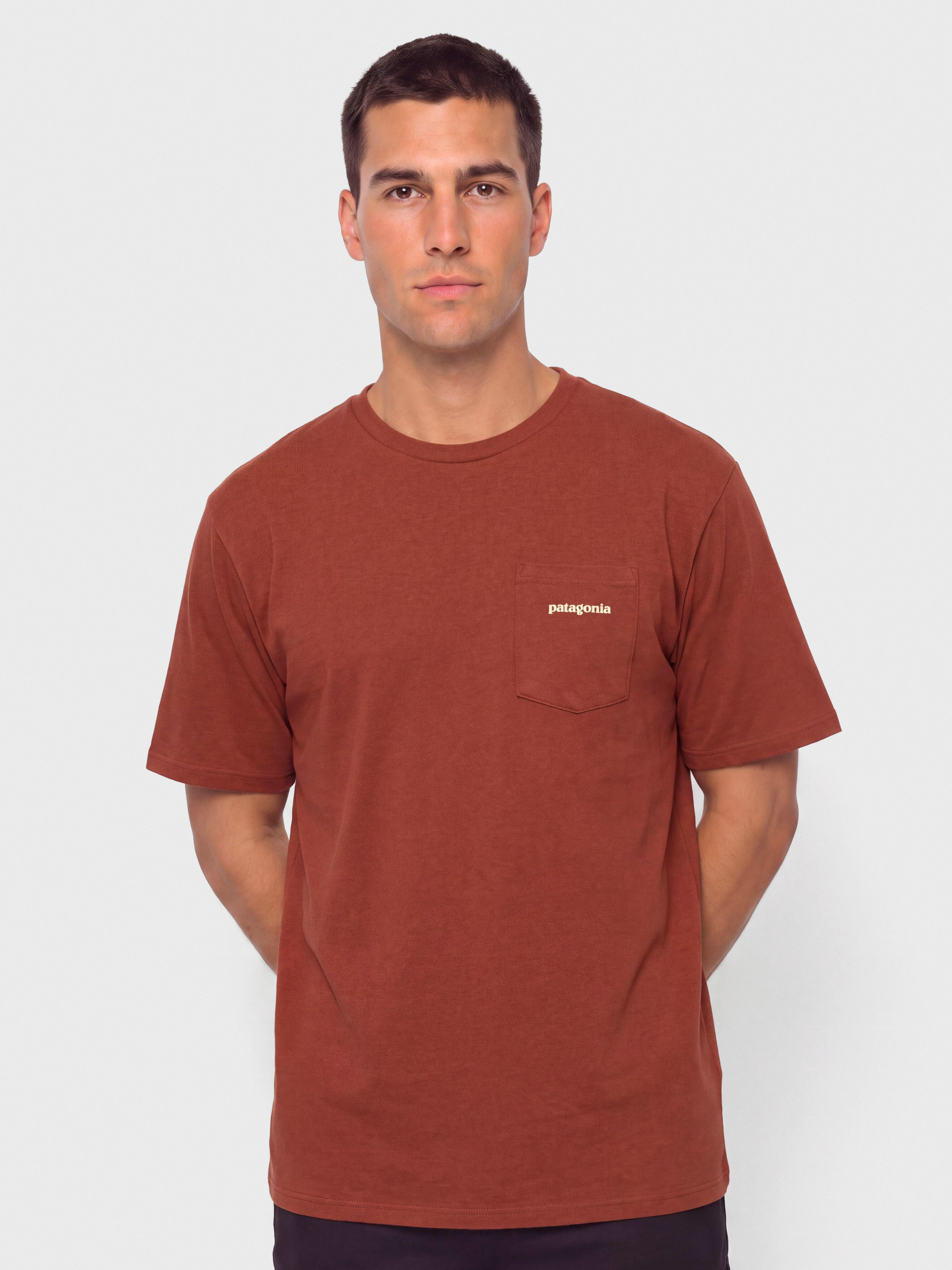Тениска Patagonia Boardshort Logo Pocket Responsibili (rusty red)