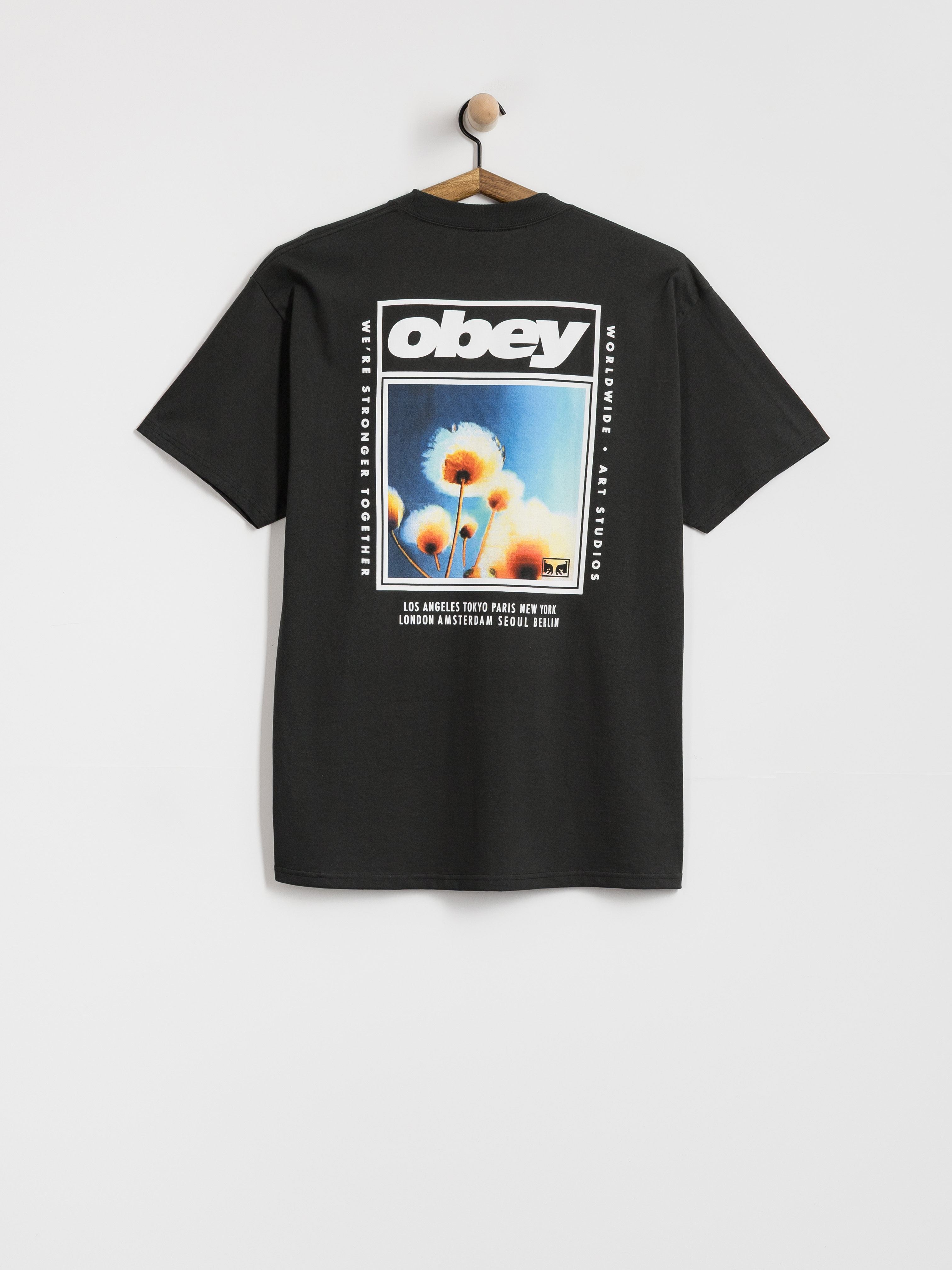 Тениска OBEY Stronger Together (vintage black)