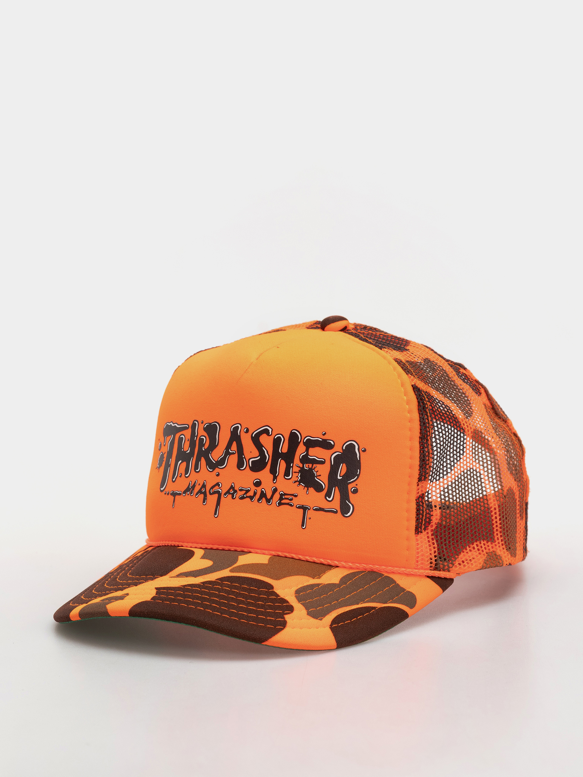 Шапка с козирка Thrasher Wet Paint Trucker (orange camo)