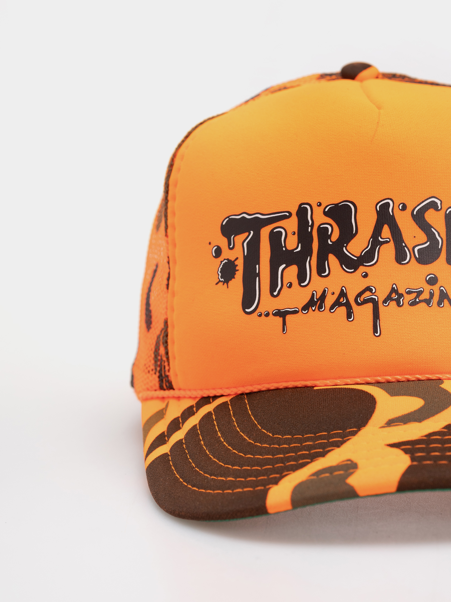 Шапка с козирка Thrasher Wet Paint Trucker (orange camo)