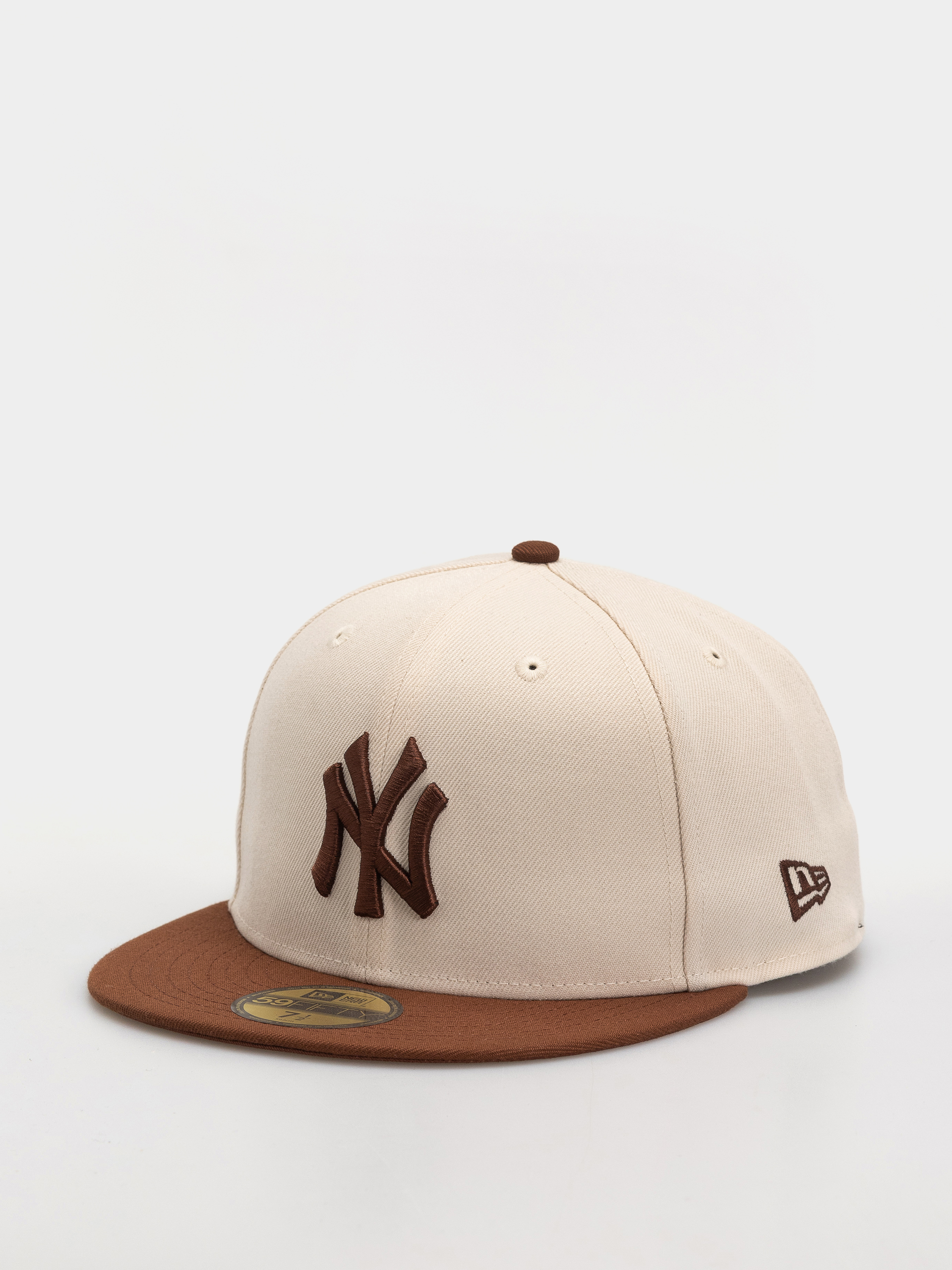 Шапка с козирка New Era Colour Block League Essential 59Fifty New York Yankees (light cream/brown)