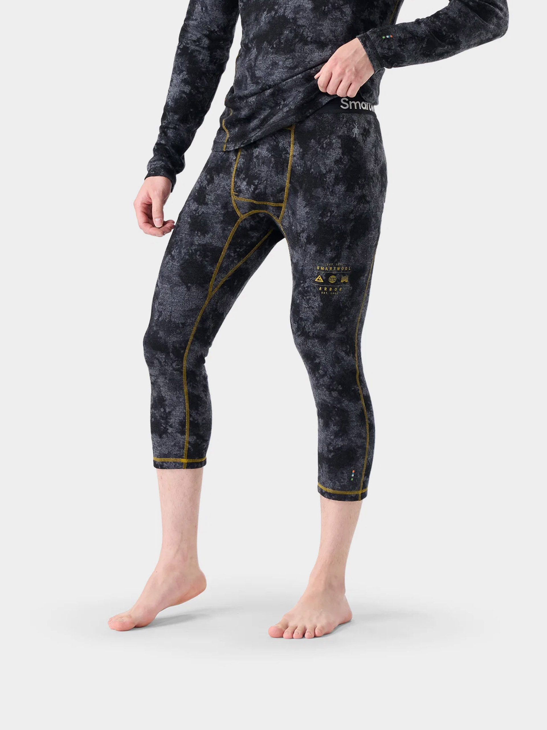 Термоклинове Smartwool Classic Thermal Merino Base Layer 3/4 Boxed (black tie dye/honey gold)