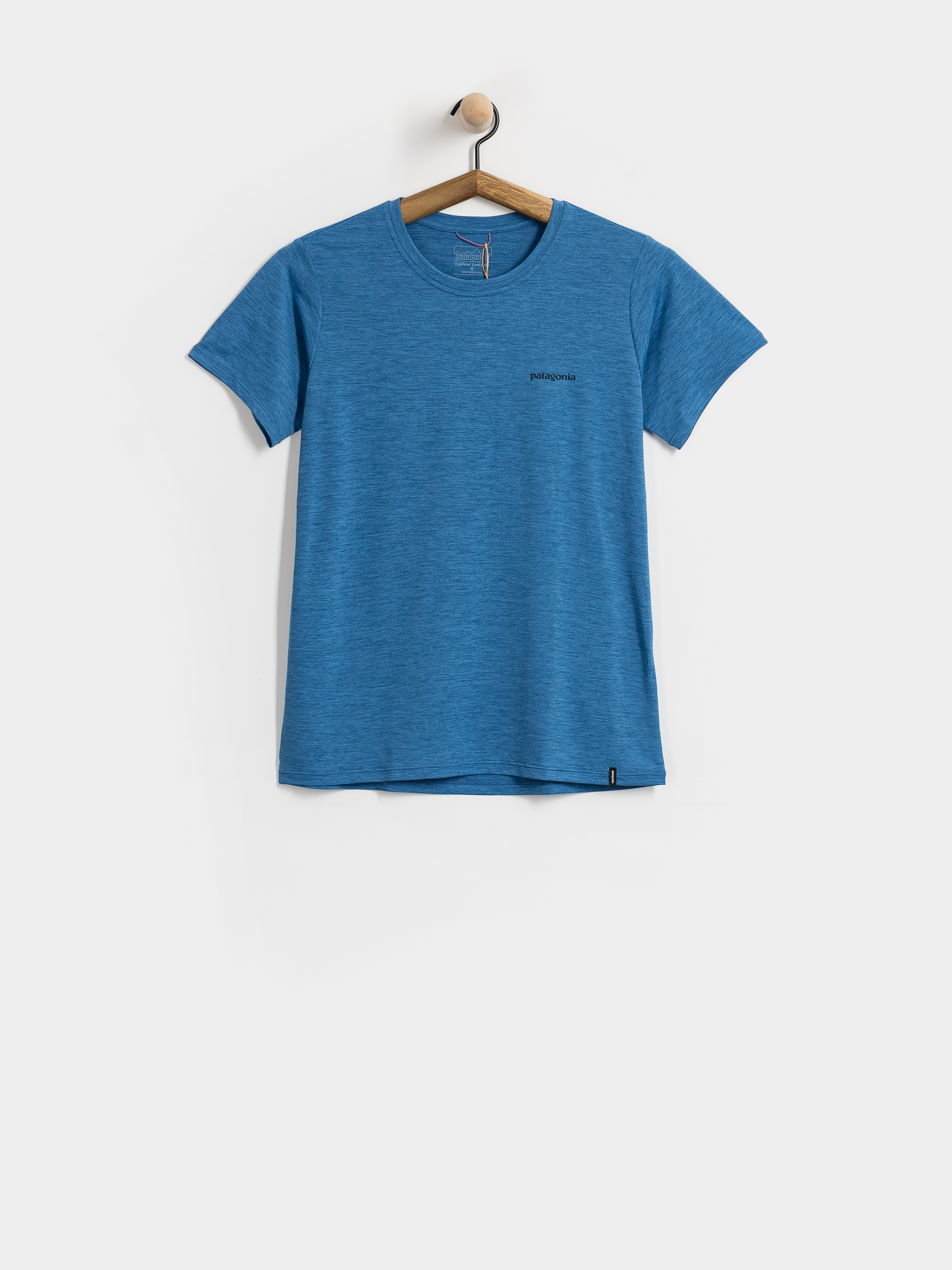 Тениска Patagonia Cap Cool Daily Boardshort Logo Wmn (aquatic blue light aquatic blue x dye)