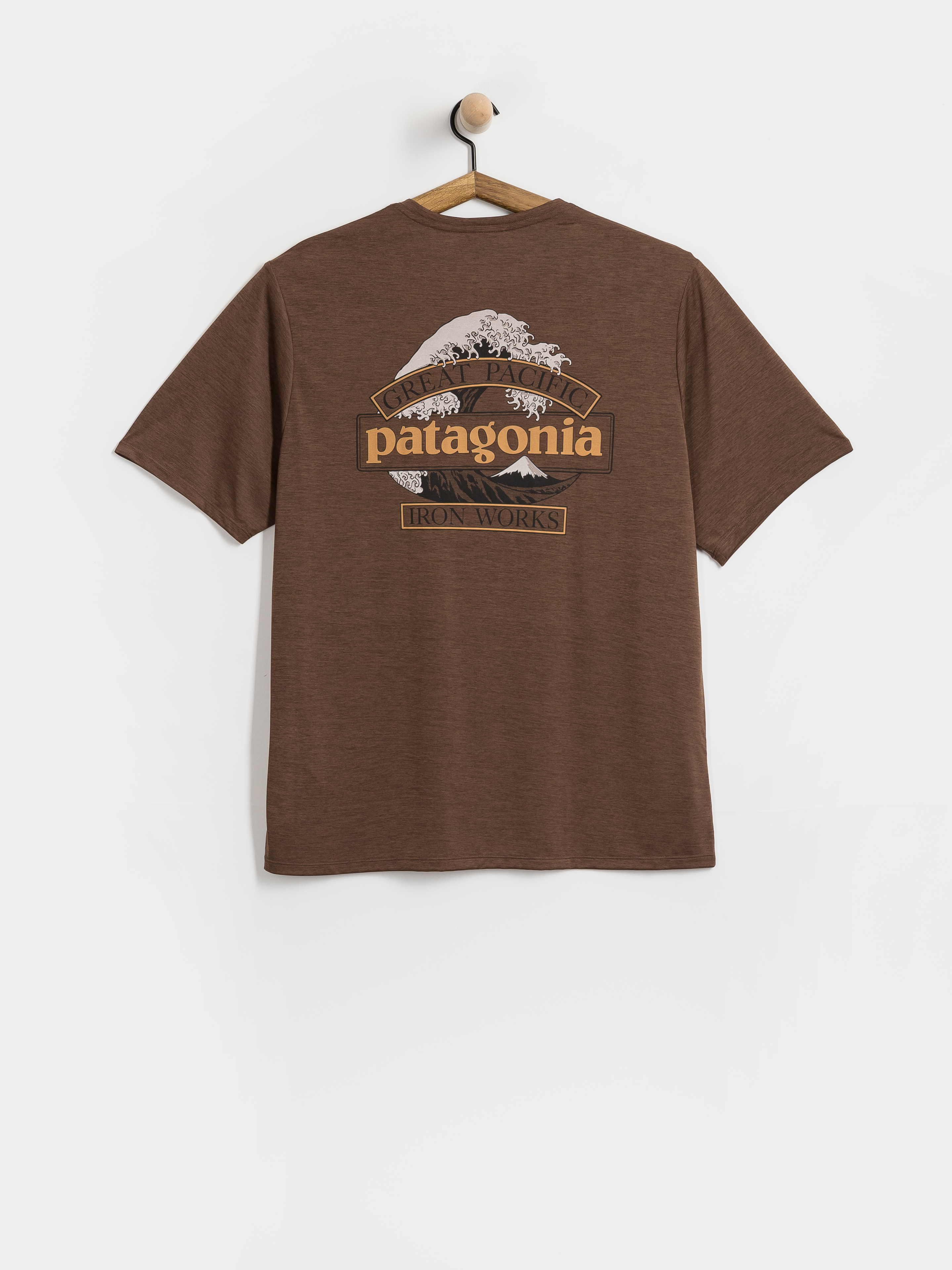 Тениска Patagonia Cap Cool Daily Great Waves (berm brown light berm brown x dye)