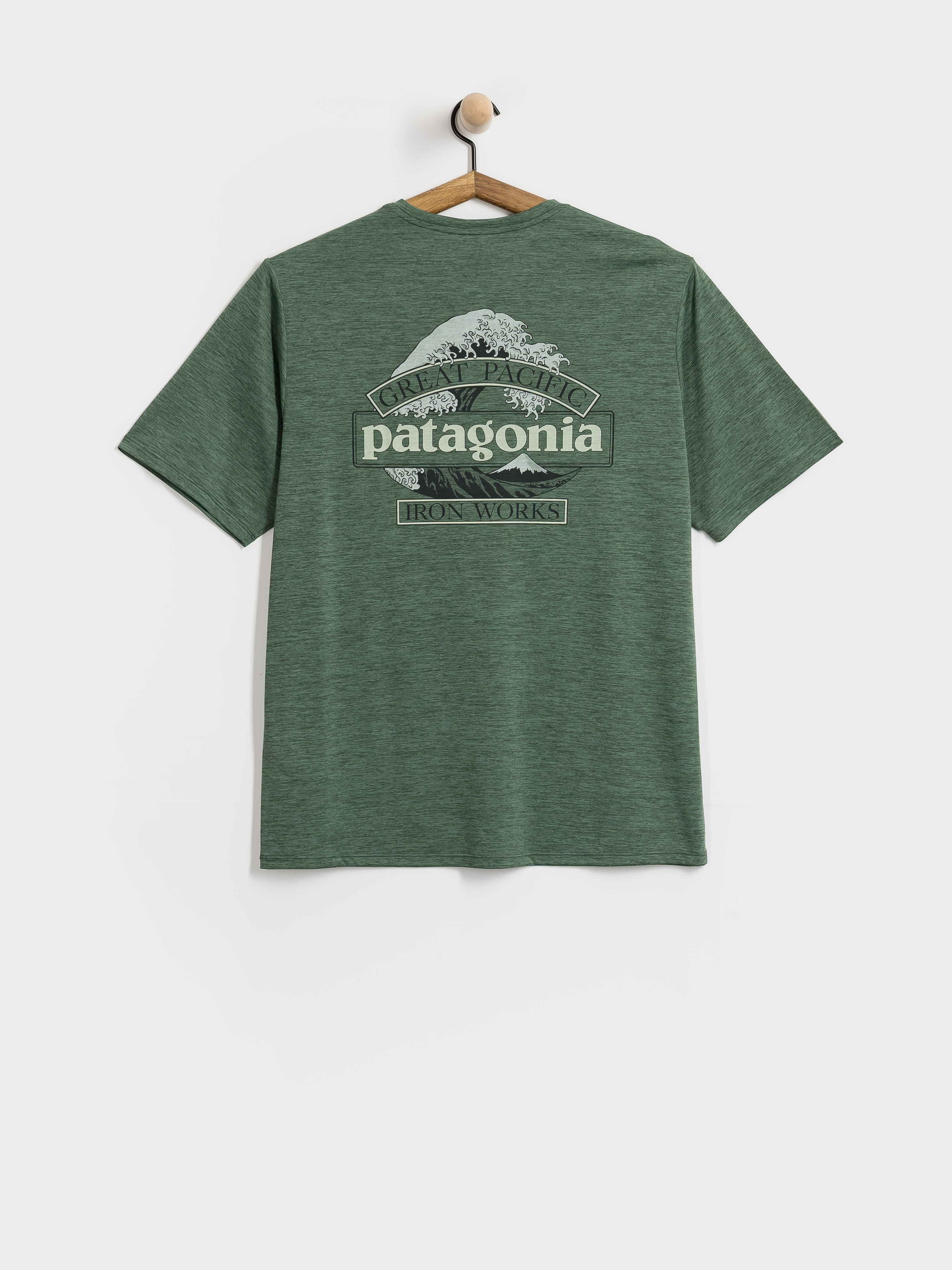 Тениска Patagonia Cap Cool Daily Great Waves (canopy green light canopy green x dye)