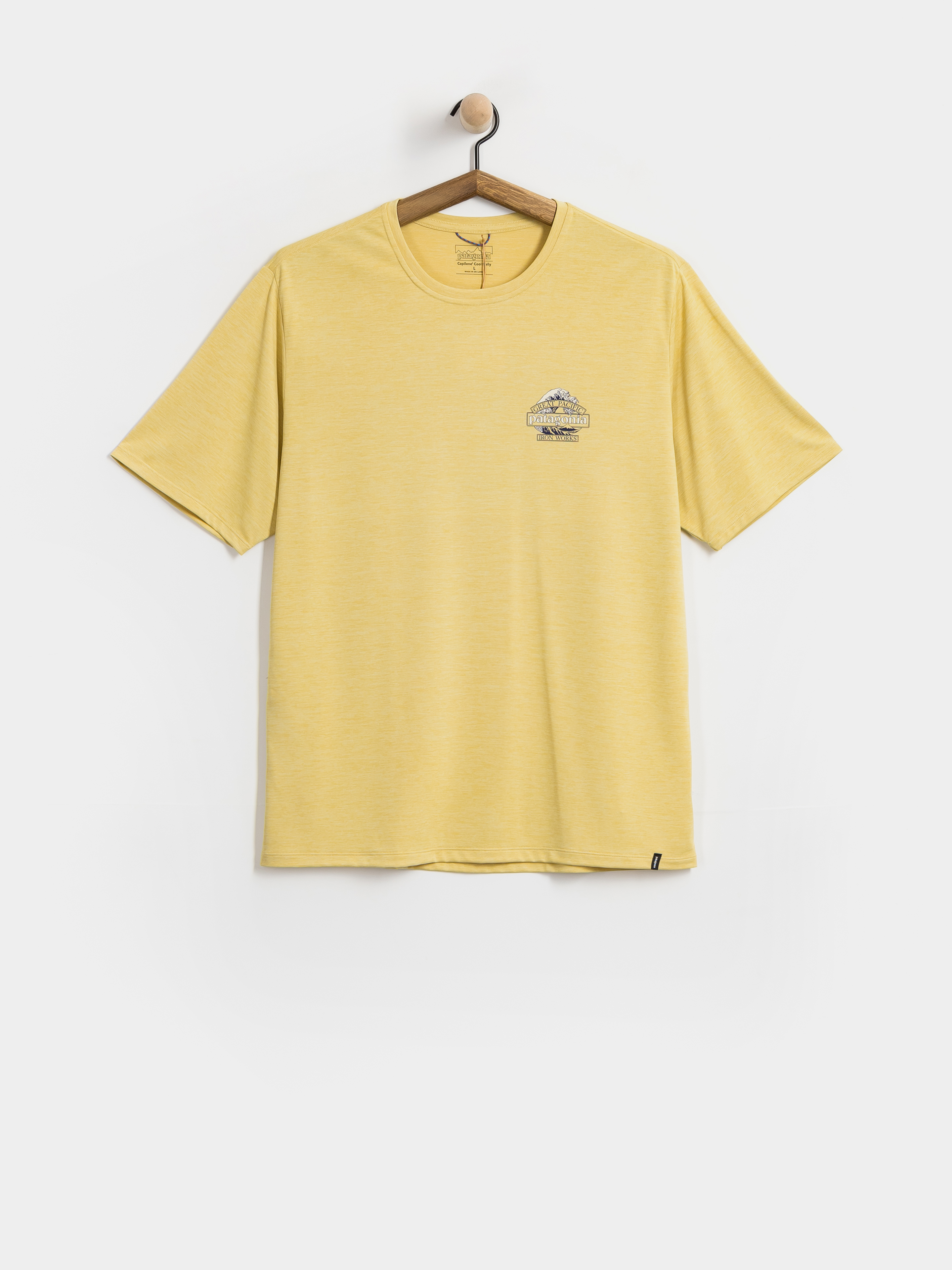 Тениска Patagonia Cap Cool Daily Great Waves (limestone yellow light limestone yellow x dye)