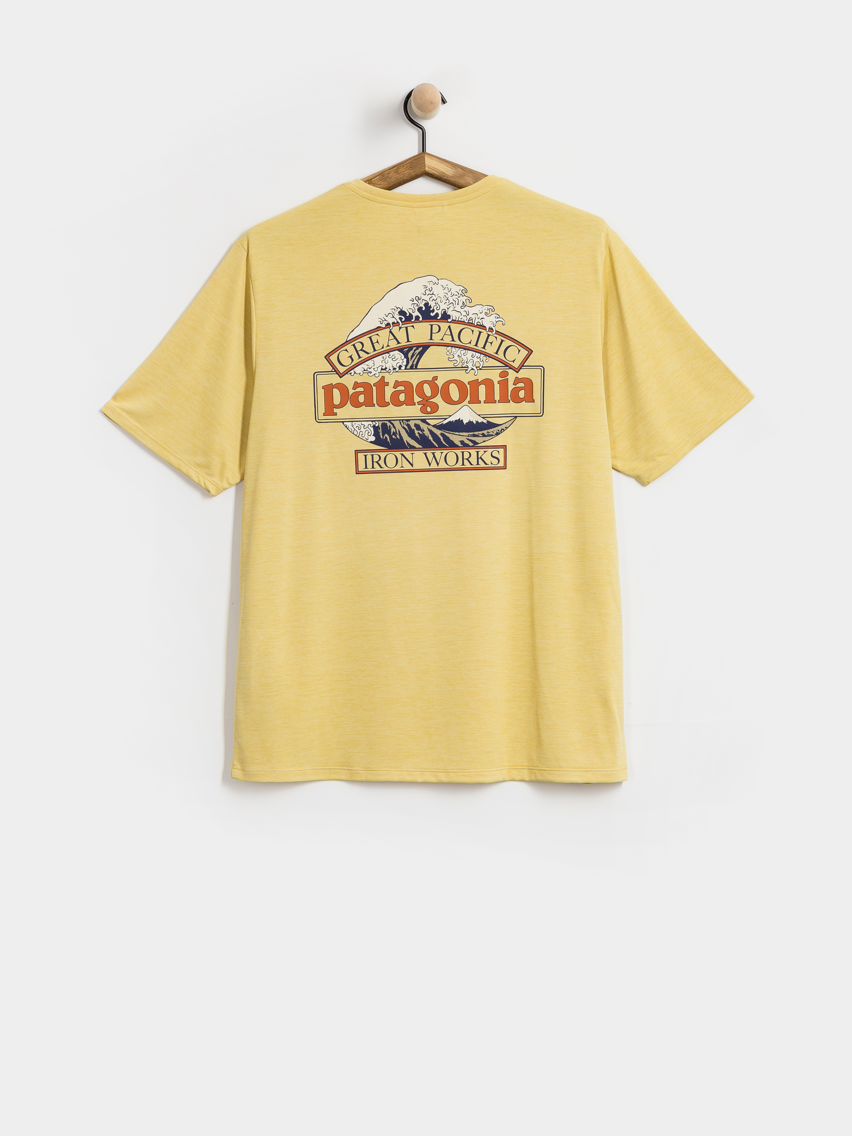 Тениска Patagonia Cap Cool Daily Great Waves (limestone yellow light limestone yellow x dye)