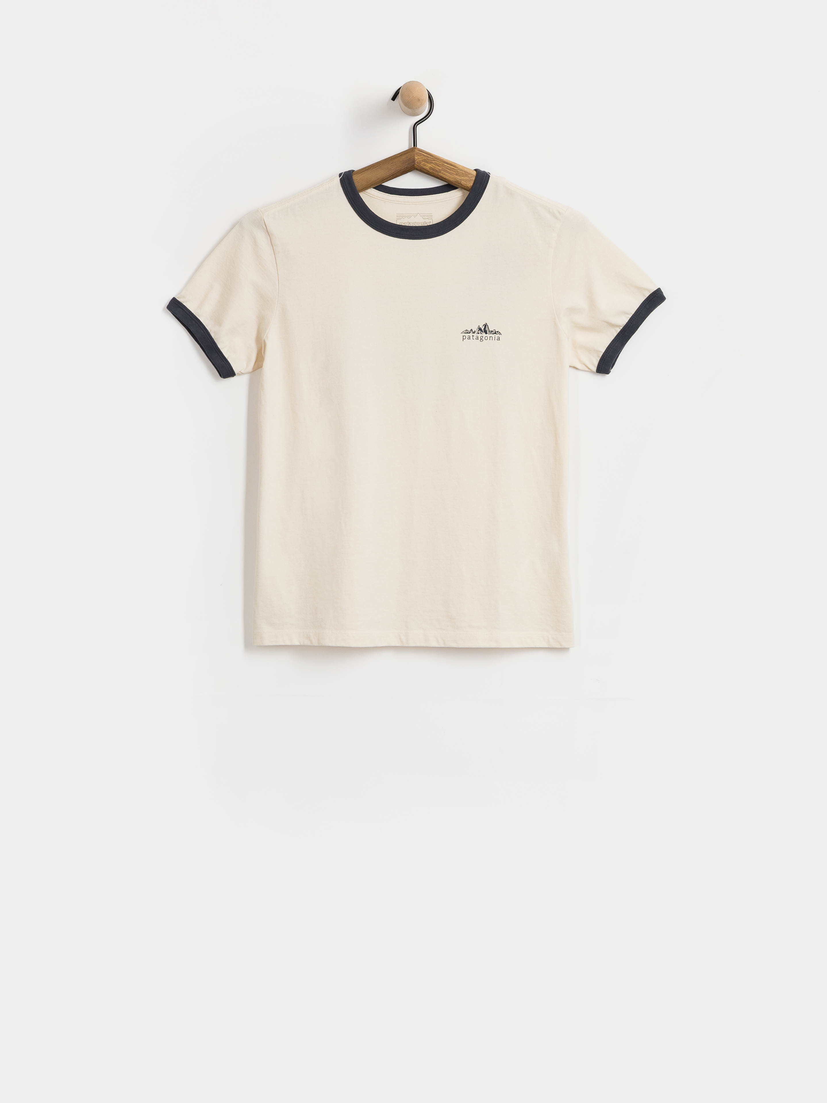 Тениска Patagonia Fitz Roy Foothills Ringer Wmn (undyed natural)