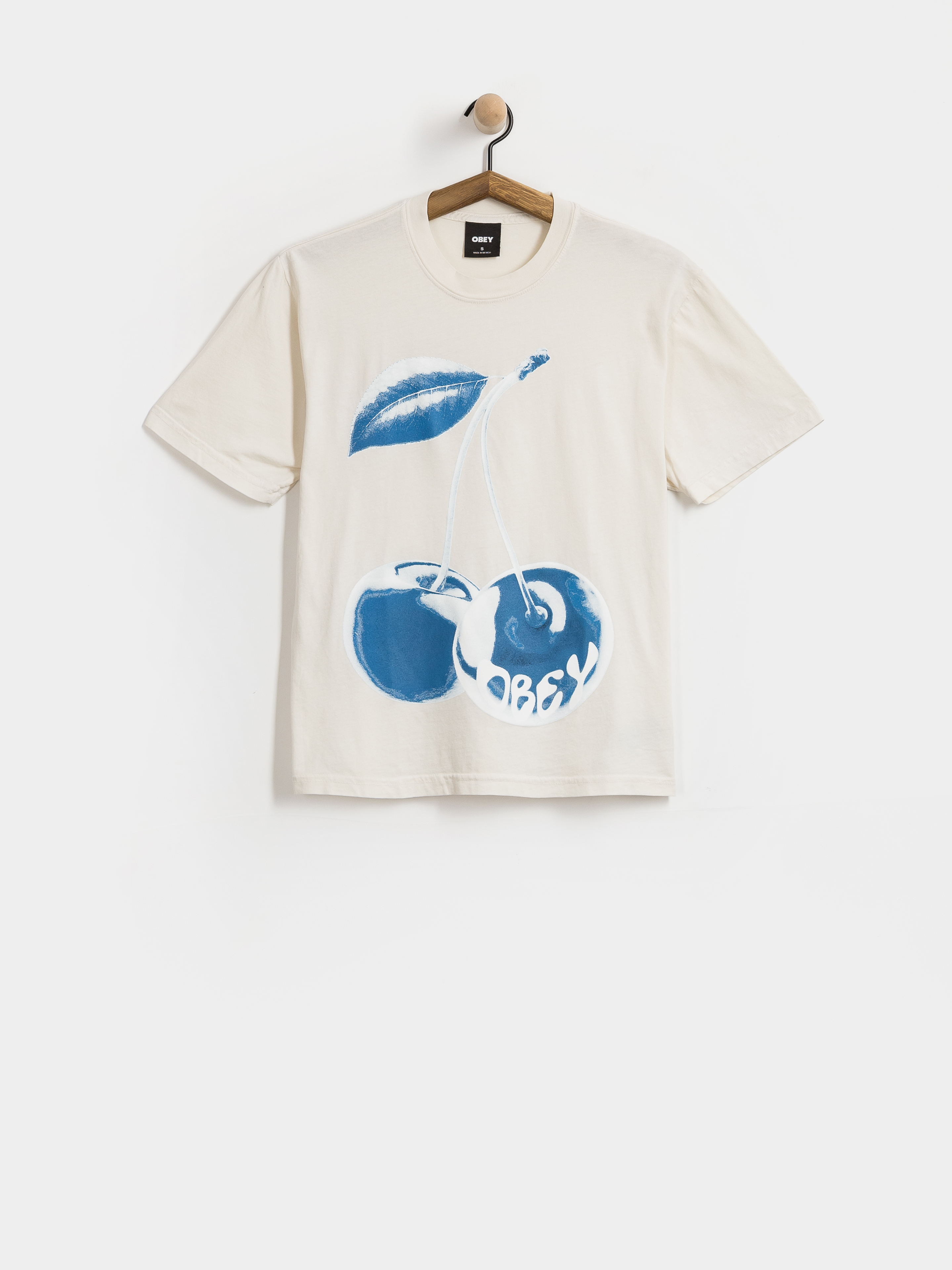 Тениска OBEY Blue Cherry Wmn (chalk white)