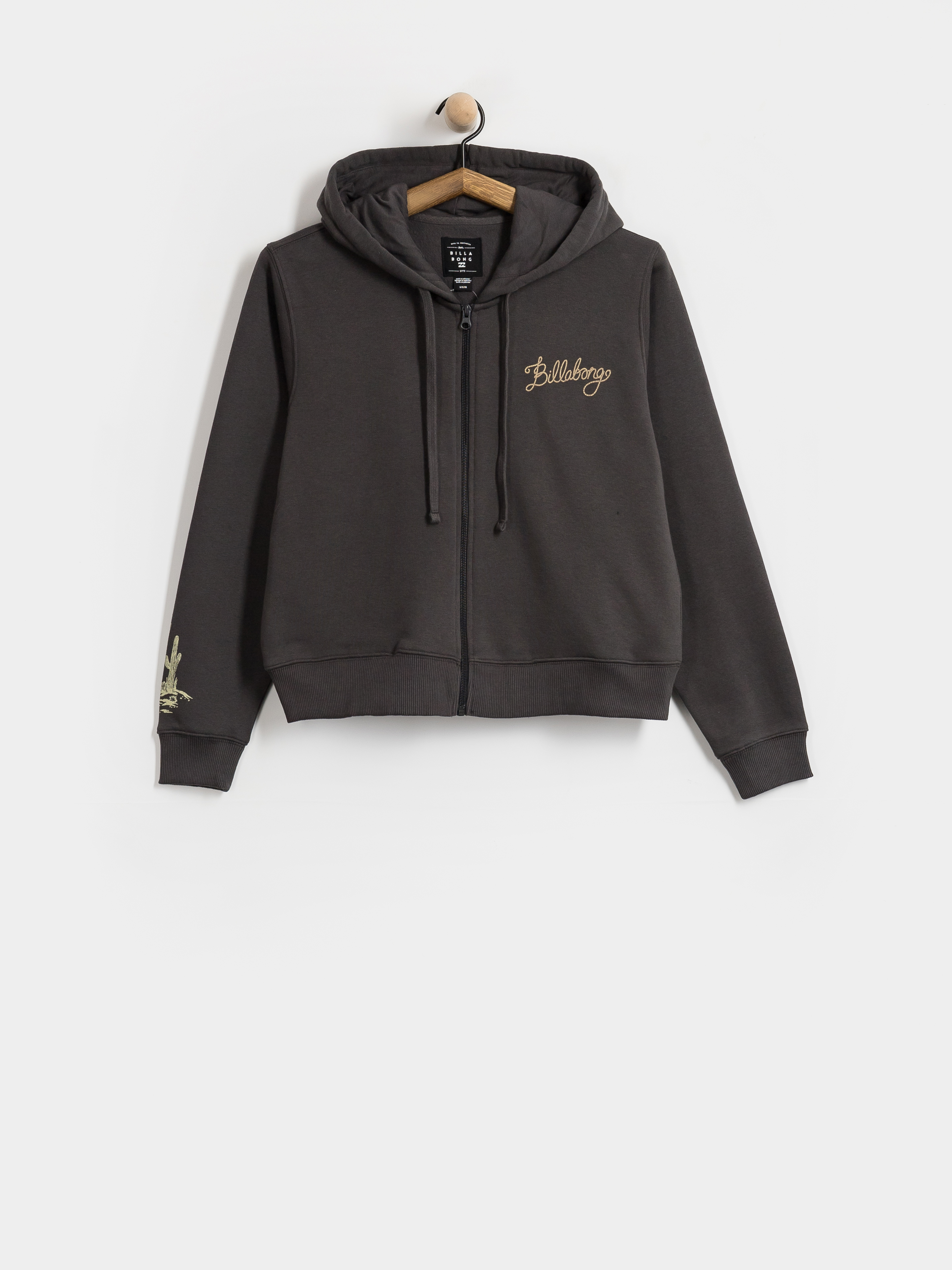 Суитшърт с качулка Billabong Familiar Roads ZHD Wmn (off black)