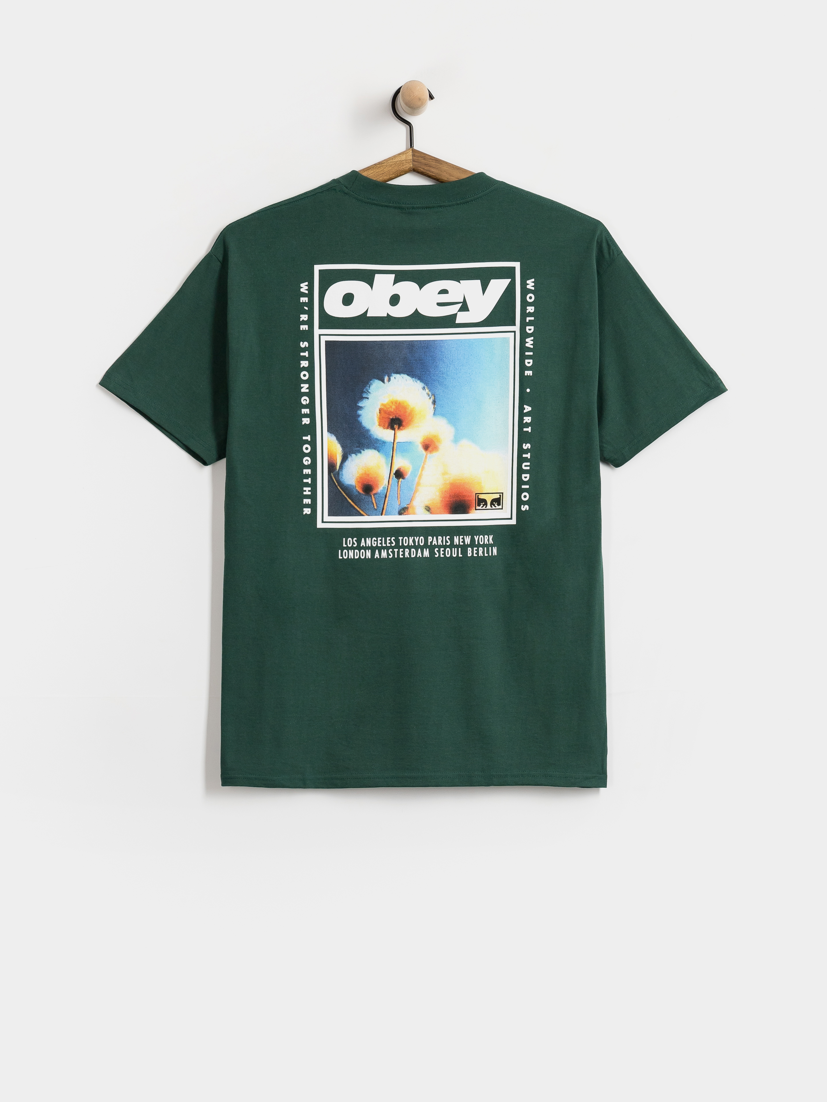 Тениска OBEY Stronger Together (rainforest)