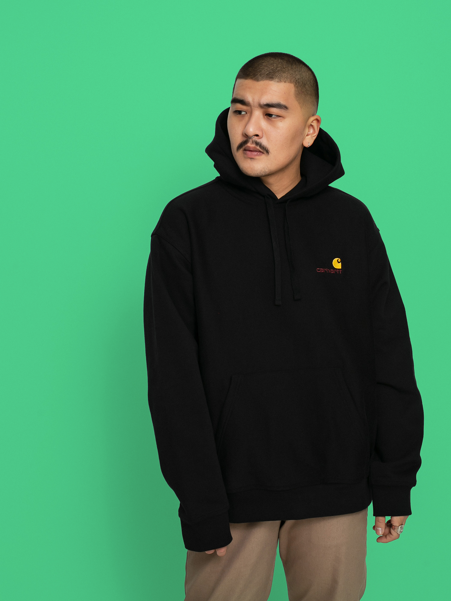 Суитшърт с качулка Carhartt WIP American Script HD