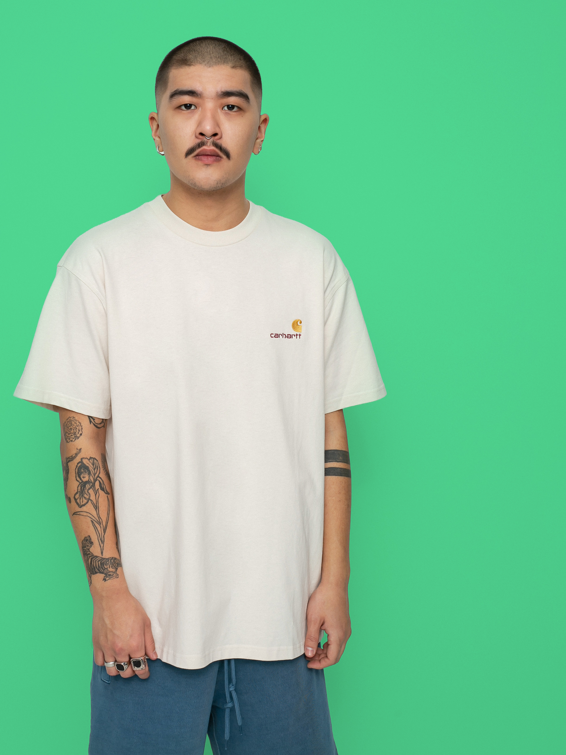 Тениска Carhartt WIP American Script (natural)