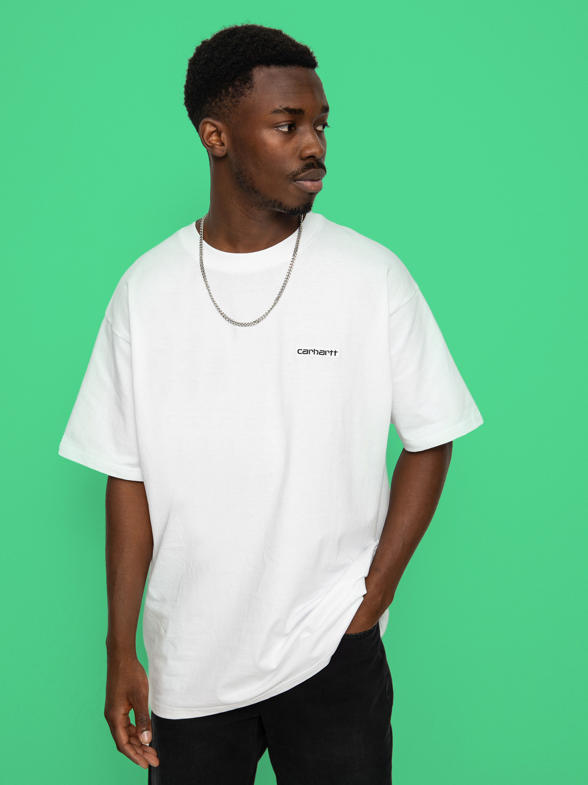 Carhartt WIP u0422u0435u043du0438u0441u043au0430 Script Embroidery (white/black)