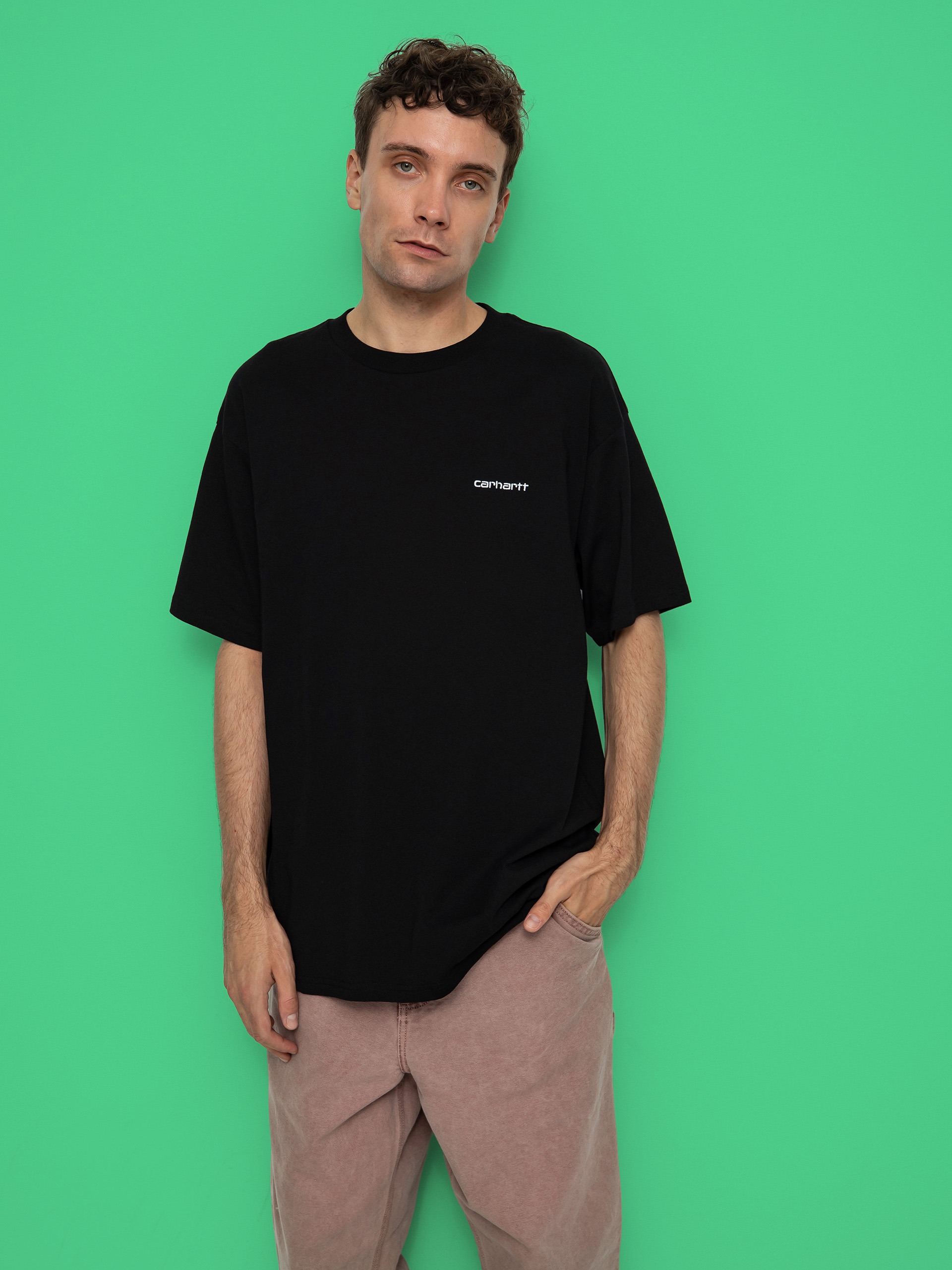 Carhartt WIP u0422u0435u043du0438u0441u043au0430 Script Embroidery (black/white)