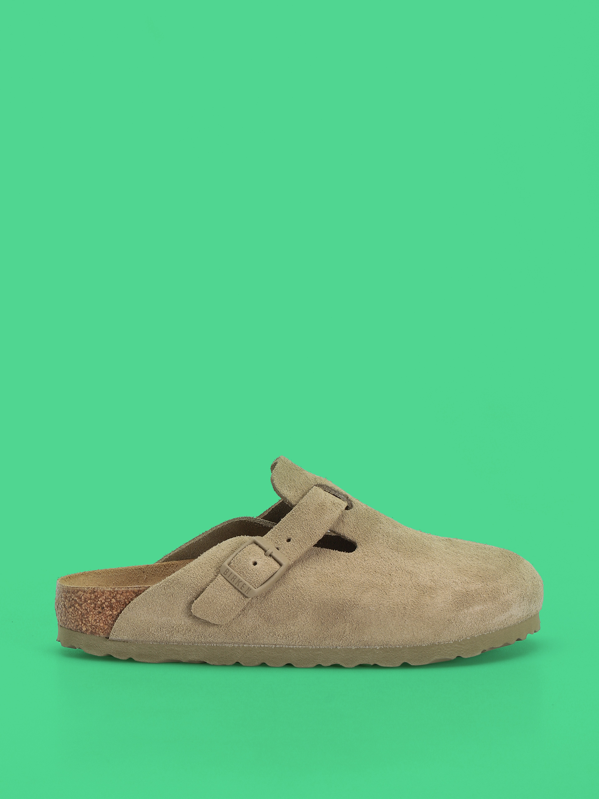 Чехли Birkenstock Boston Suede Leather Narrow Wmn (faded khaki)