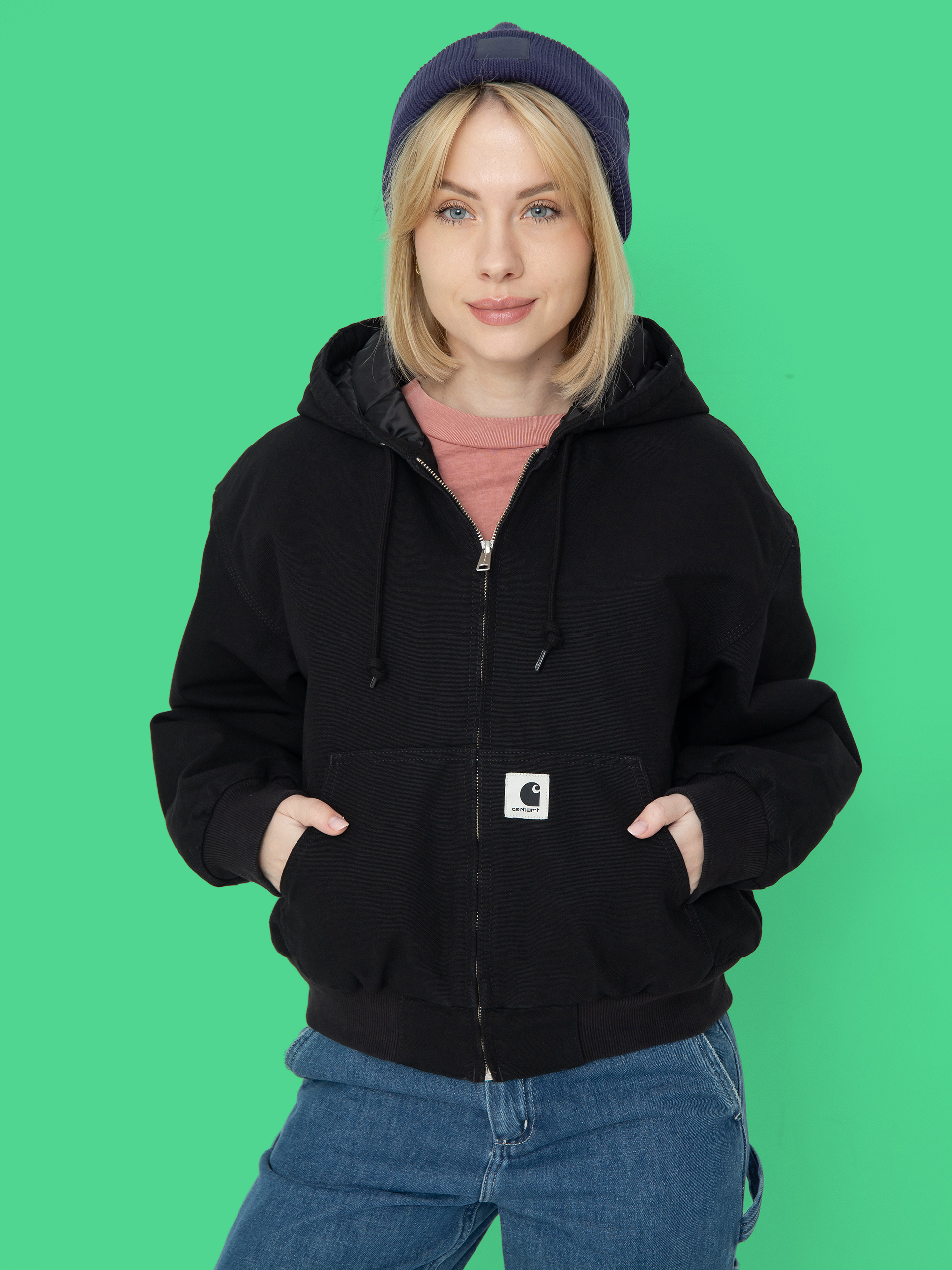 Яке Carhartt WIP OG Active Wmn (black rinsed canvas)