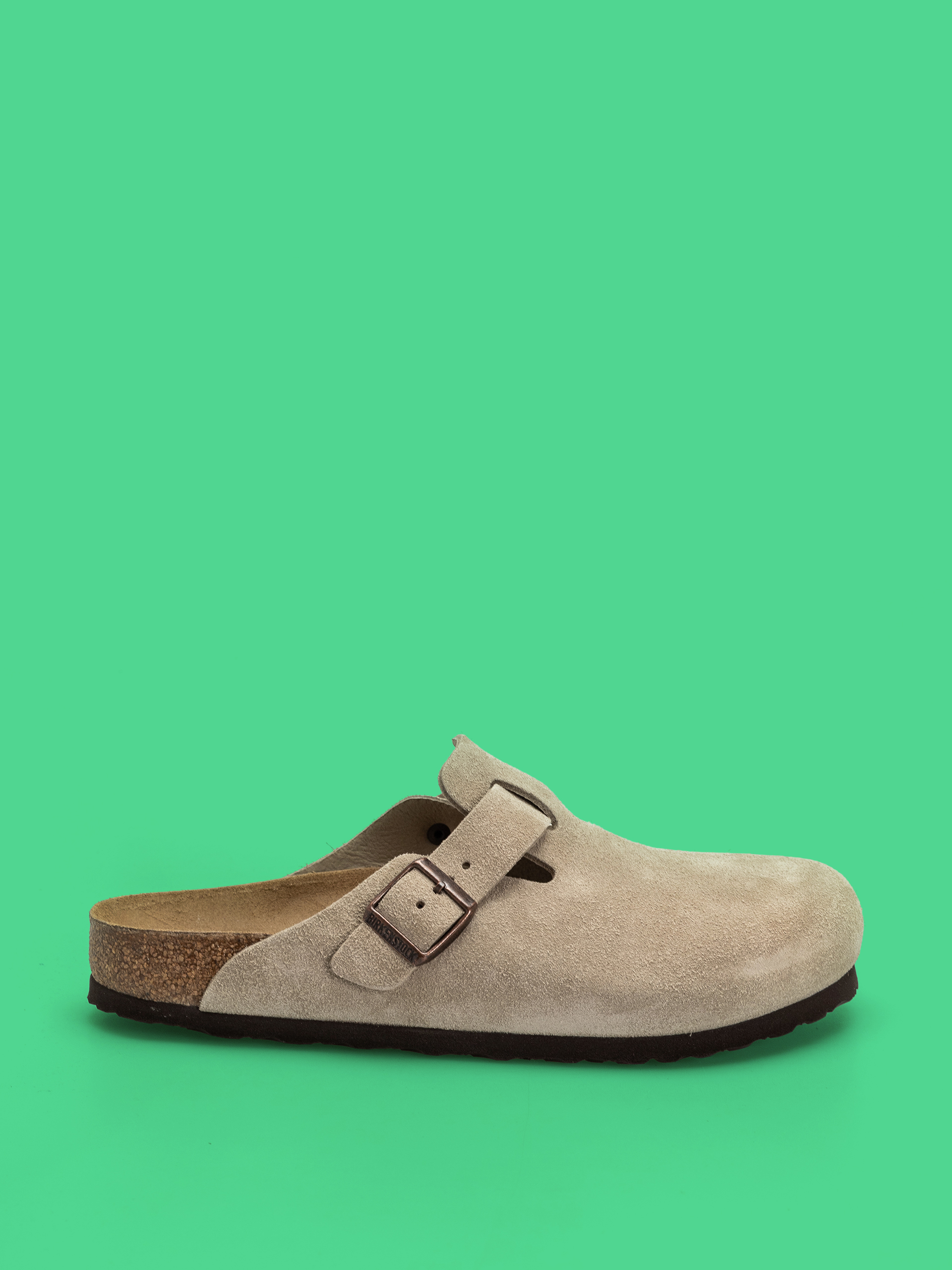 Чехли Birkenstock Boston Suede Leather Regular (taupe)