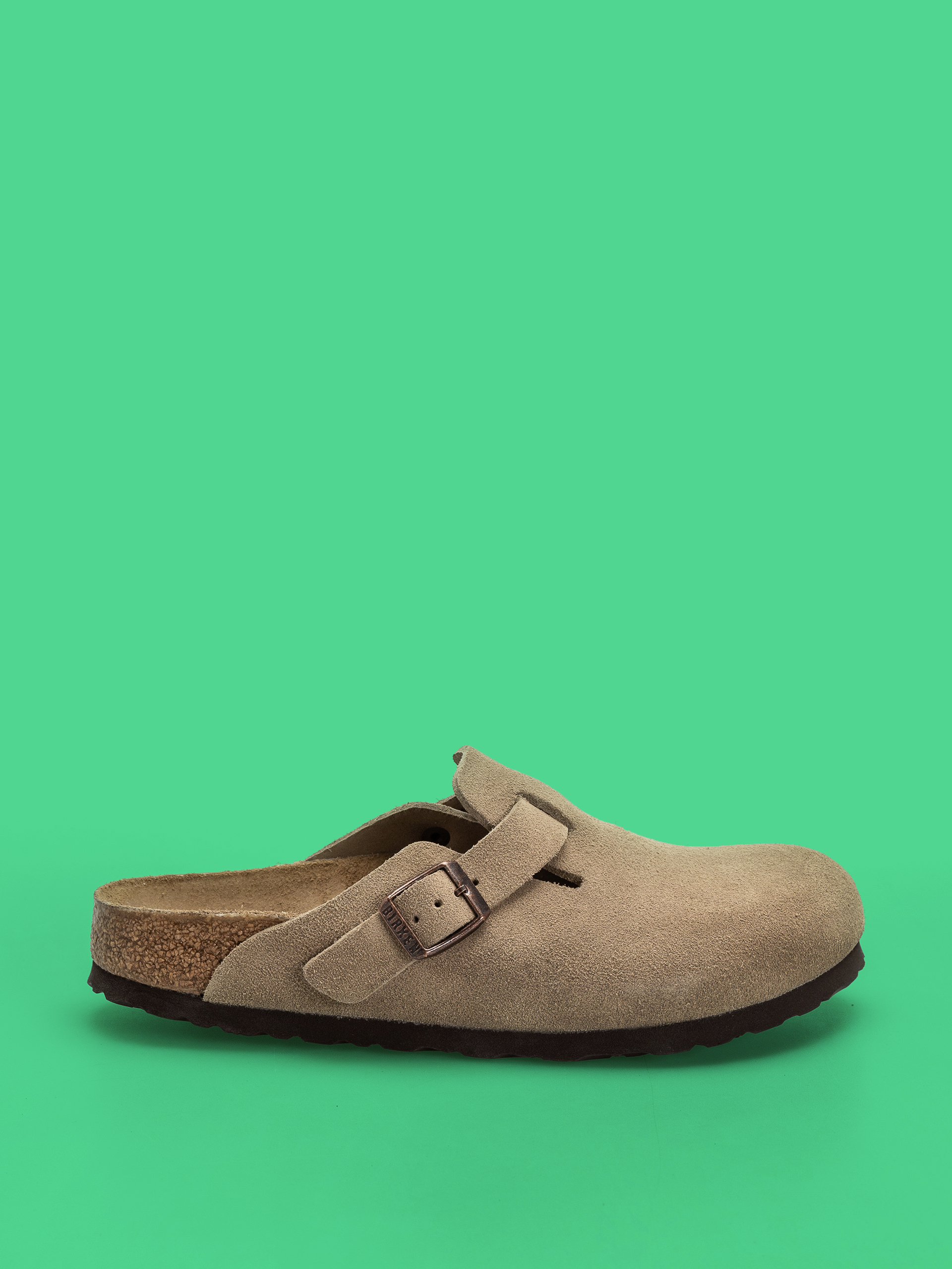 Чехли Birkenstock Boston Suede Leather Narrow Wmn (taupe)
