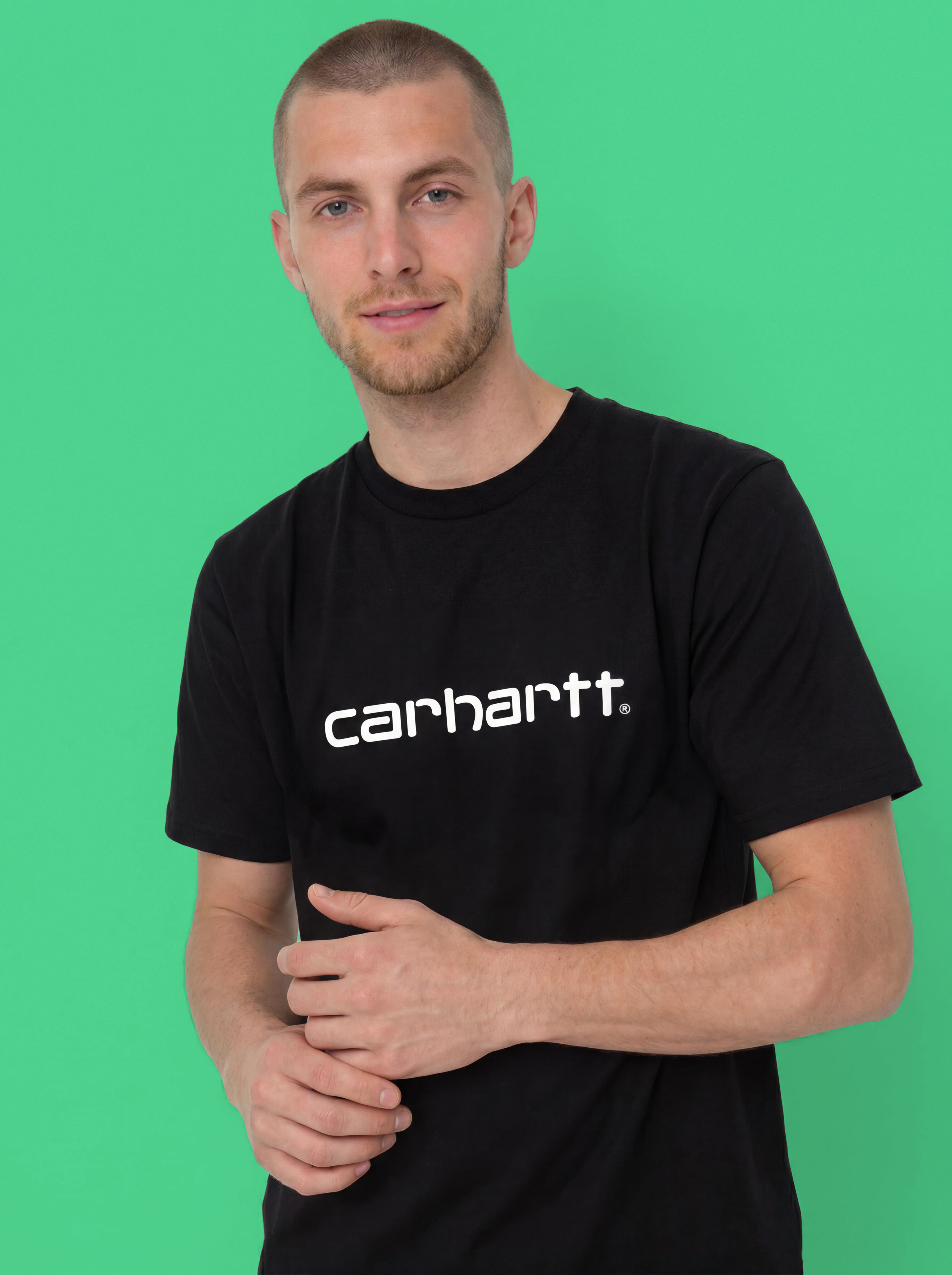 Тениска Carhartt WIP Script (black/white)