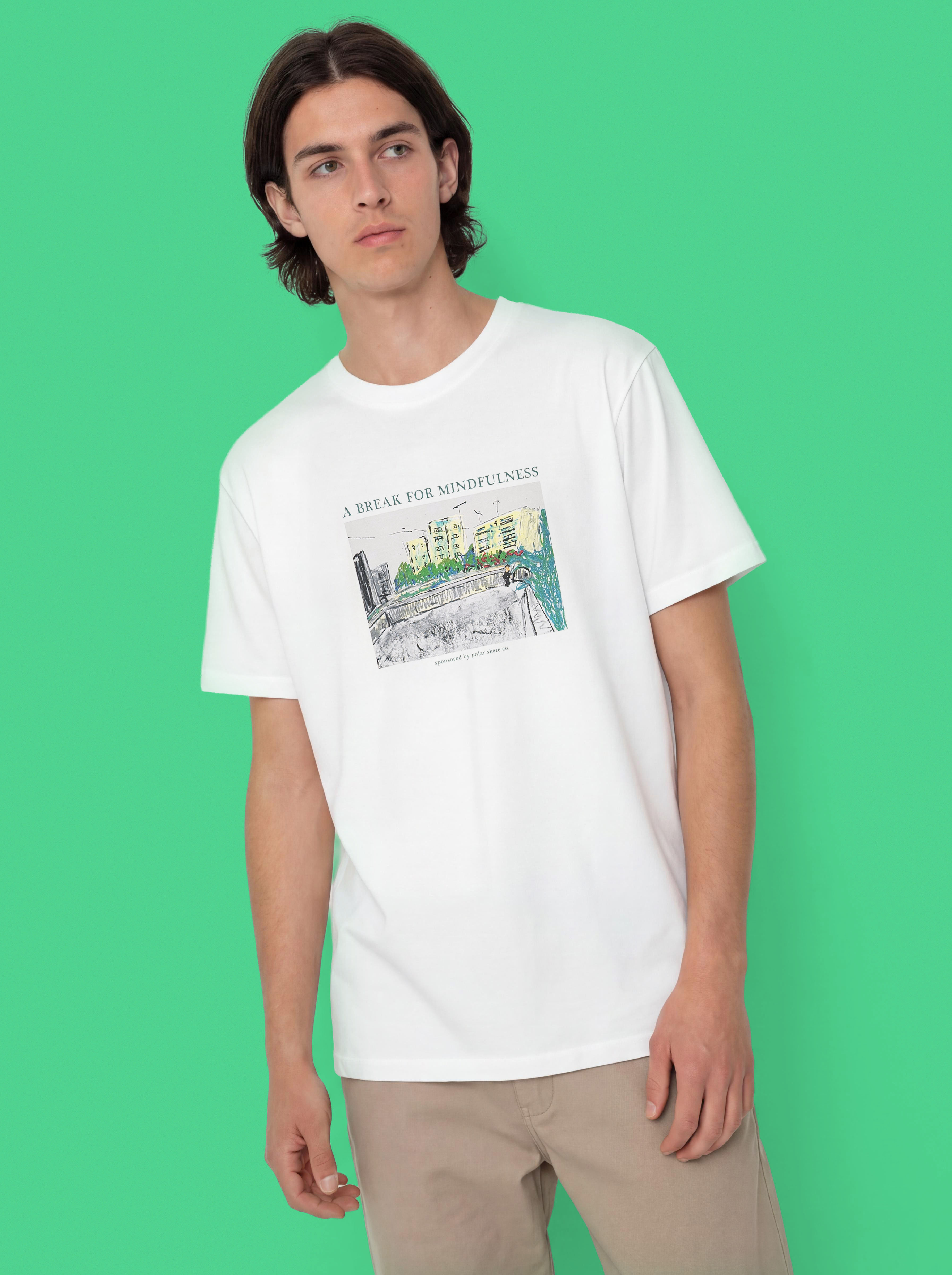 Тениска Polar Skate Mindfulness (white)