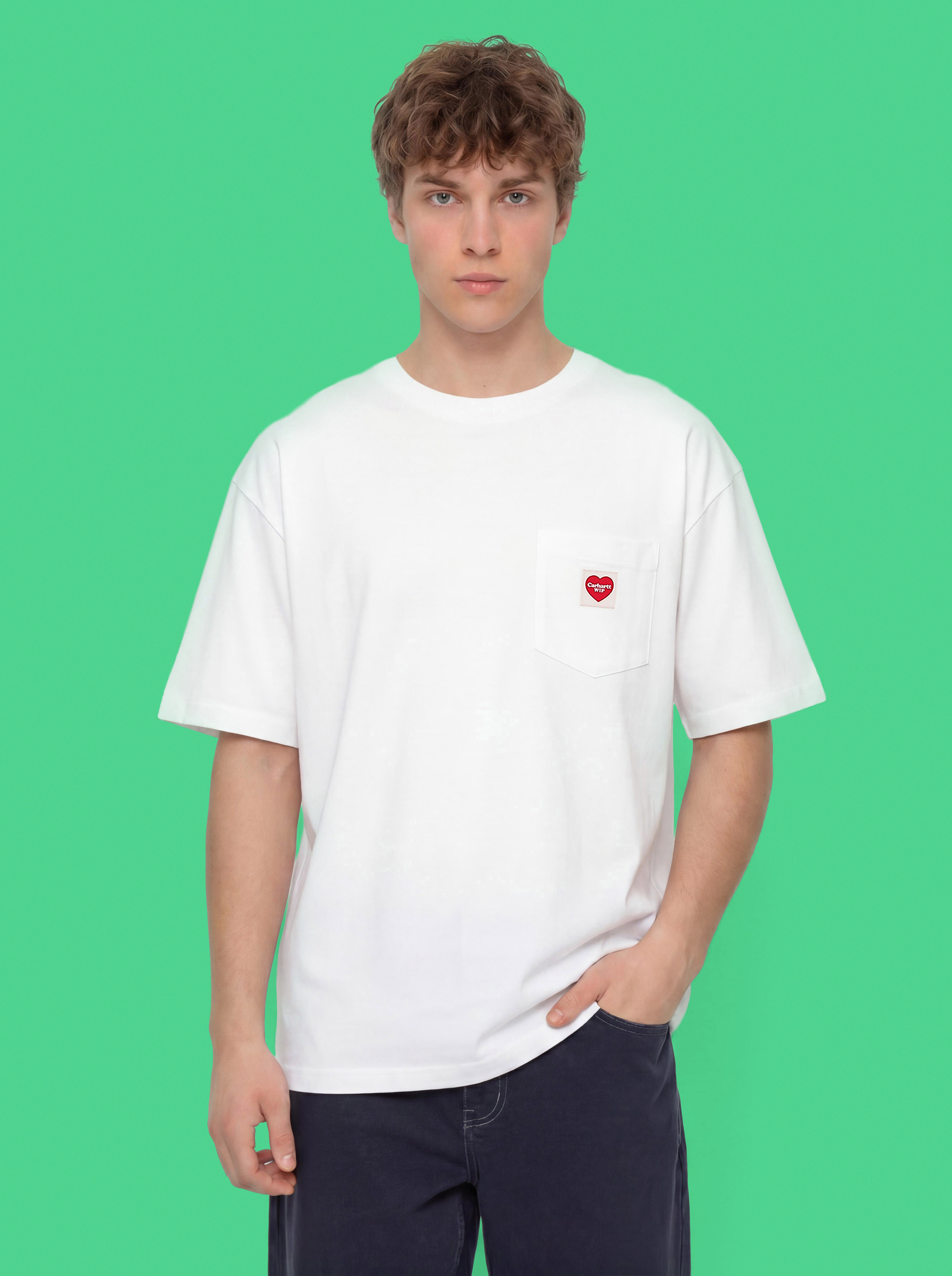 Тениска Carhartt WIP Pocket Heart (white/red)