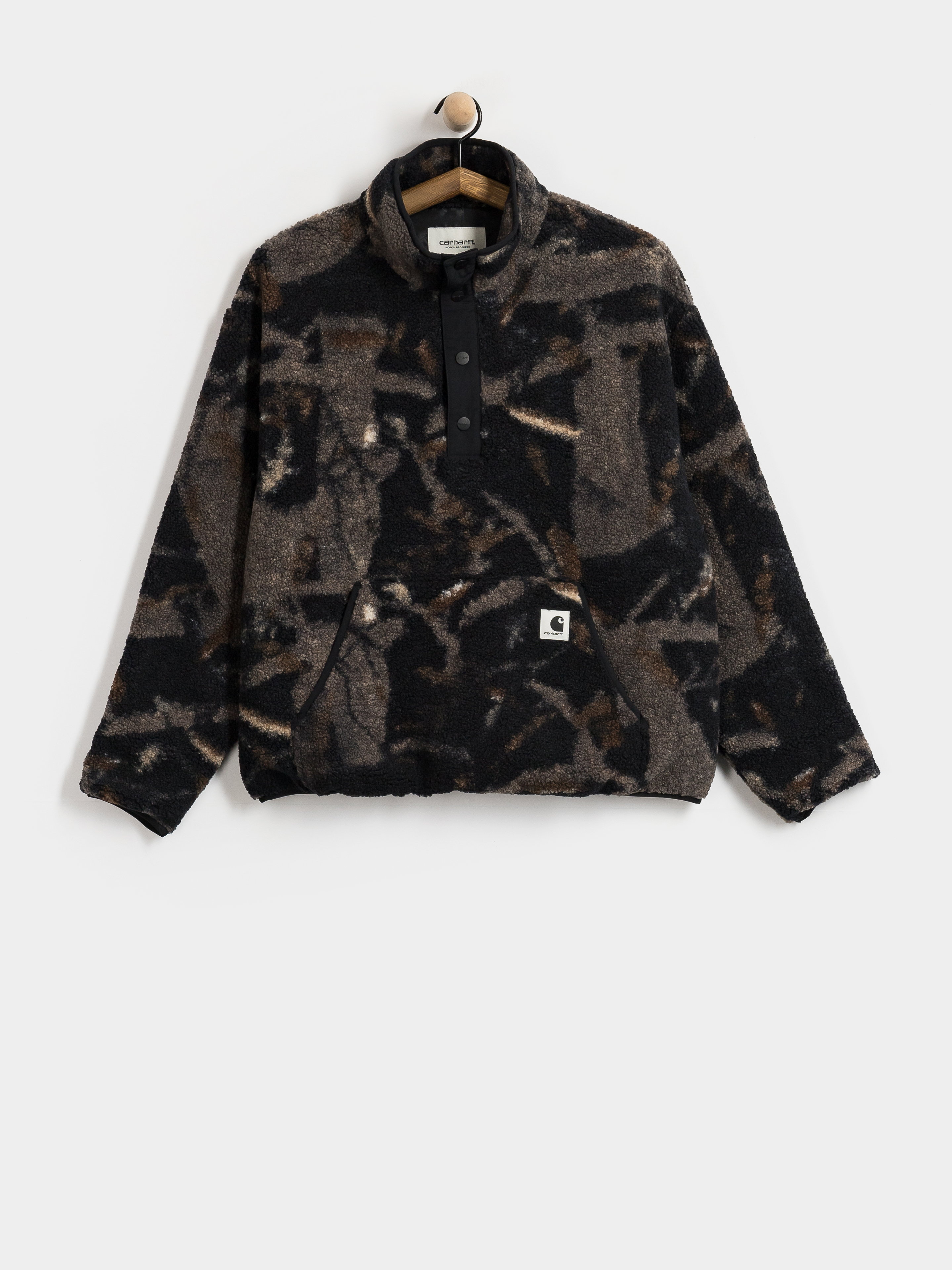 Поларени суитшърт Carhartt WIP Elliot Wmn (camo feather tree black/black)