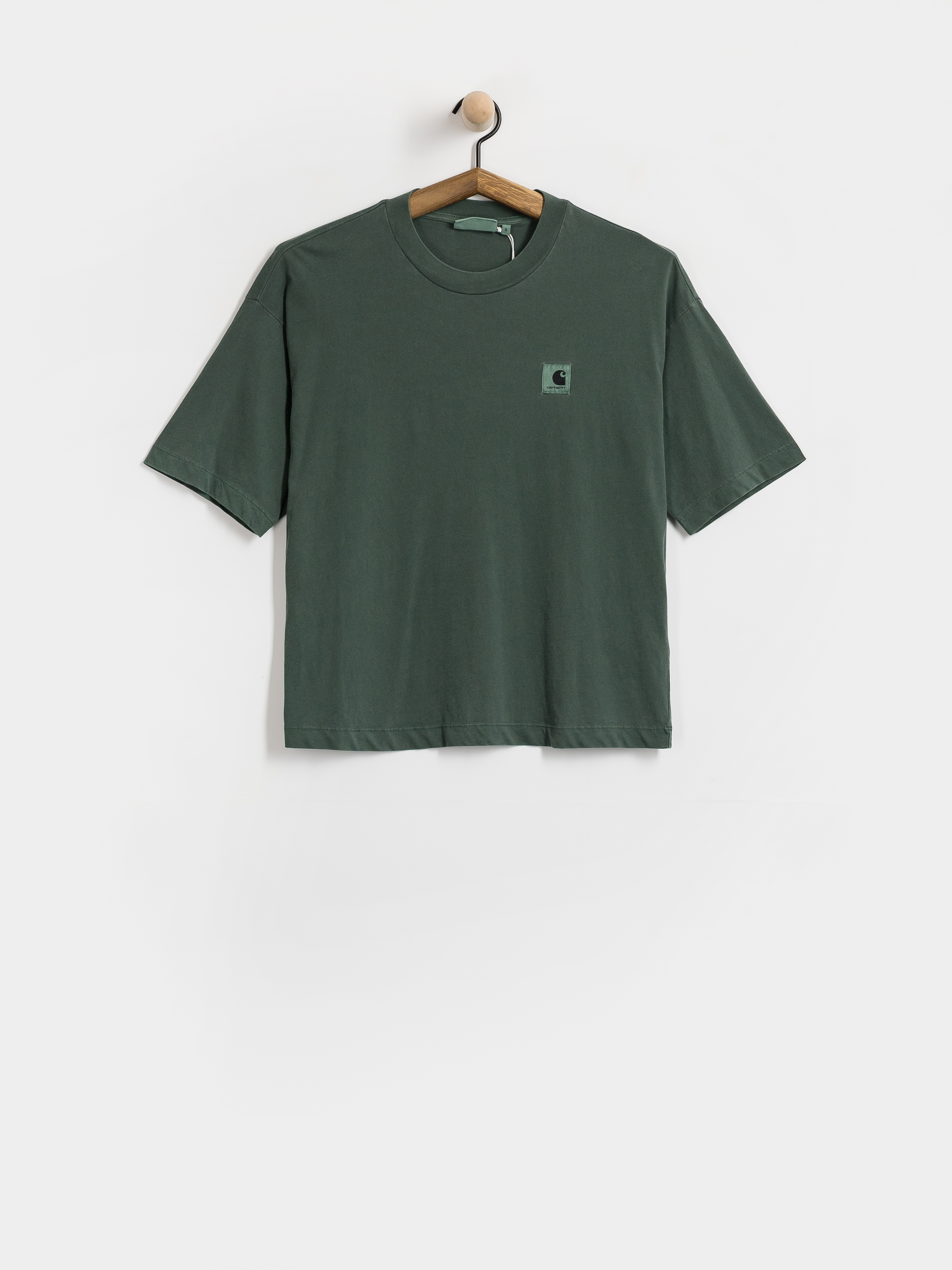 Тениска Carhartt WIP Nelson Wmn (dark scarab/garment dyed)