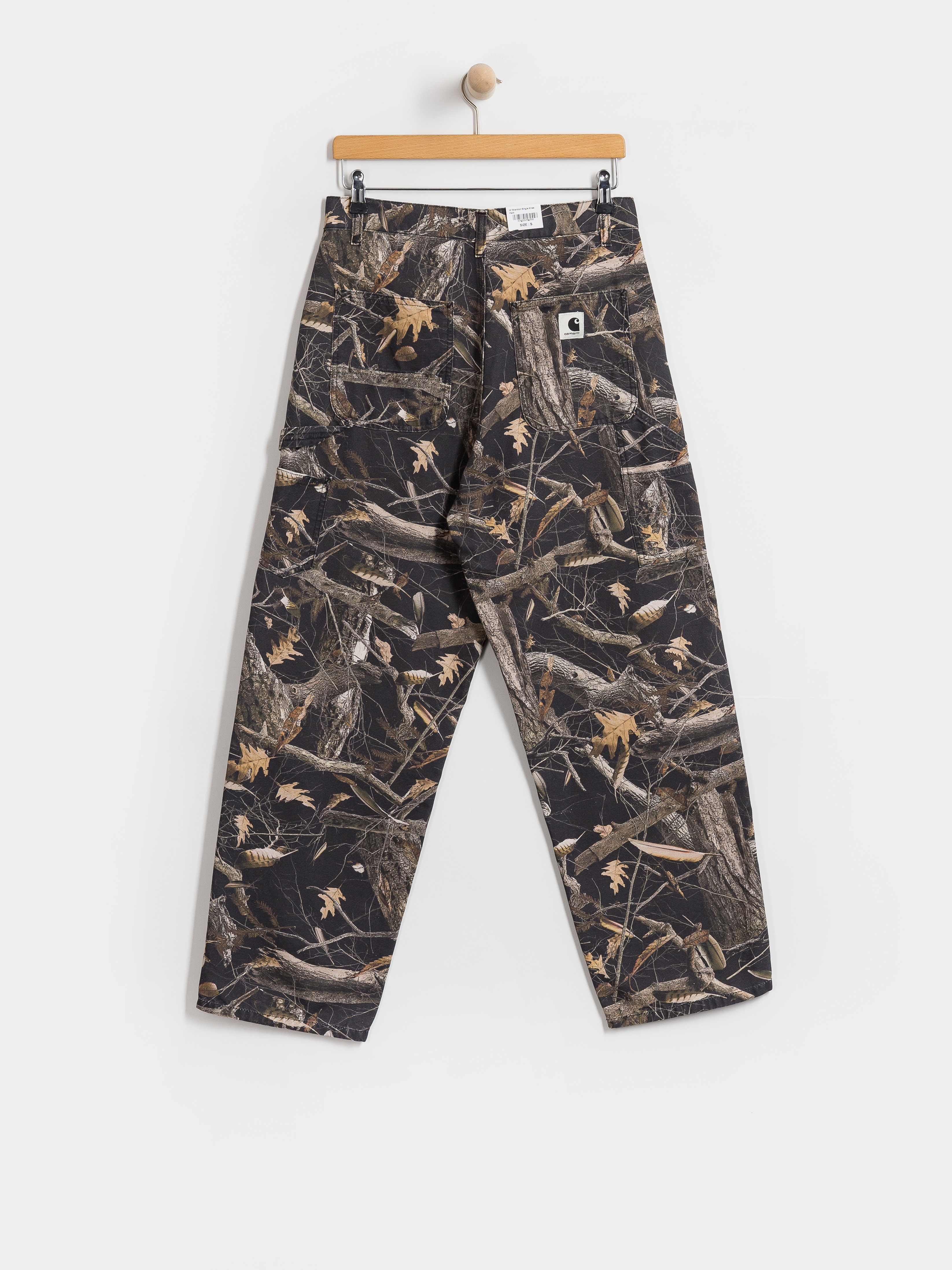 Панталони Carhartt WIP Brandon Single Knee Wmn (camo feather tree black/heavy stone wash)