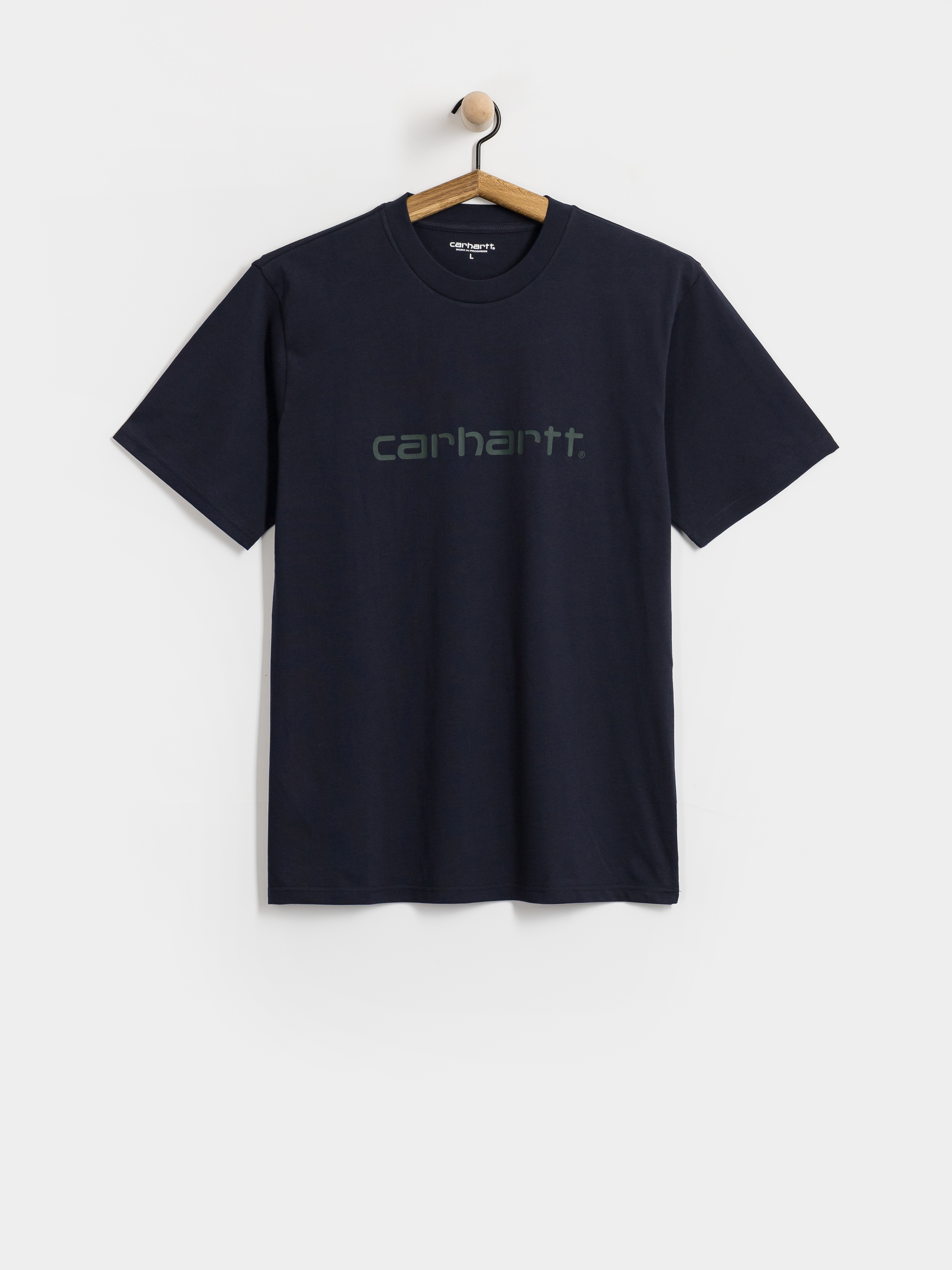 Тениска Carhartt WIP Script (dark navy/dark scarab)