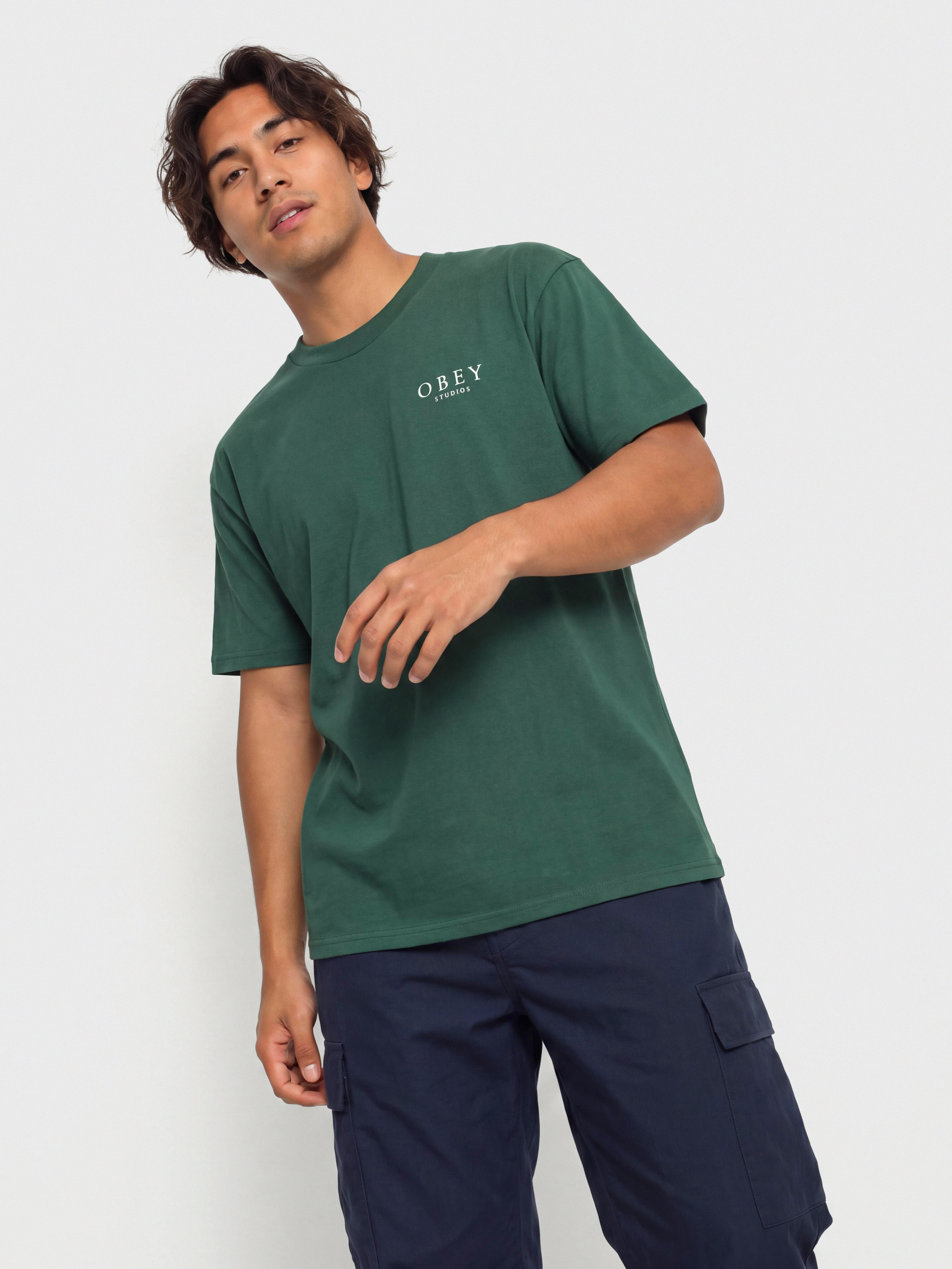 Тениска OBEY Flores Robus (rainforest)