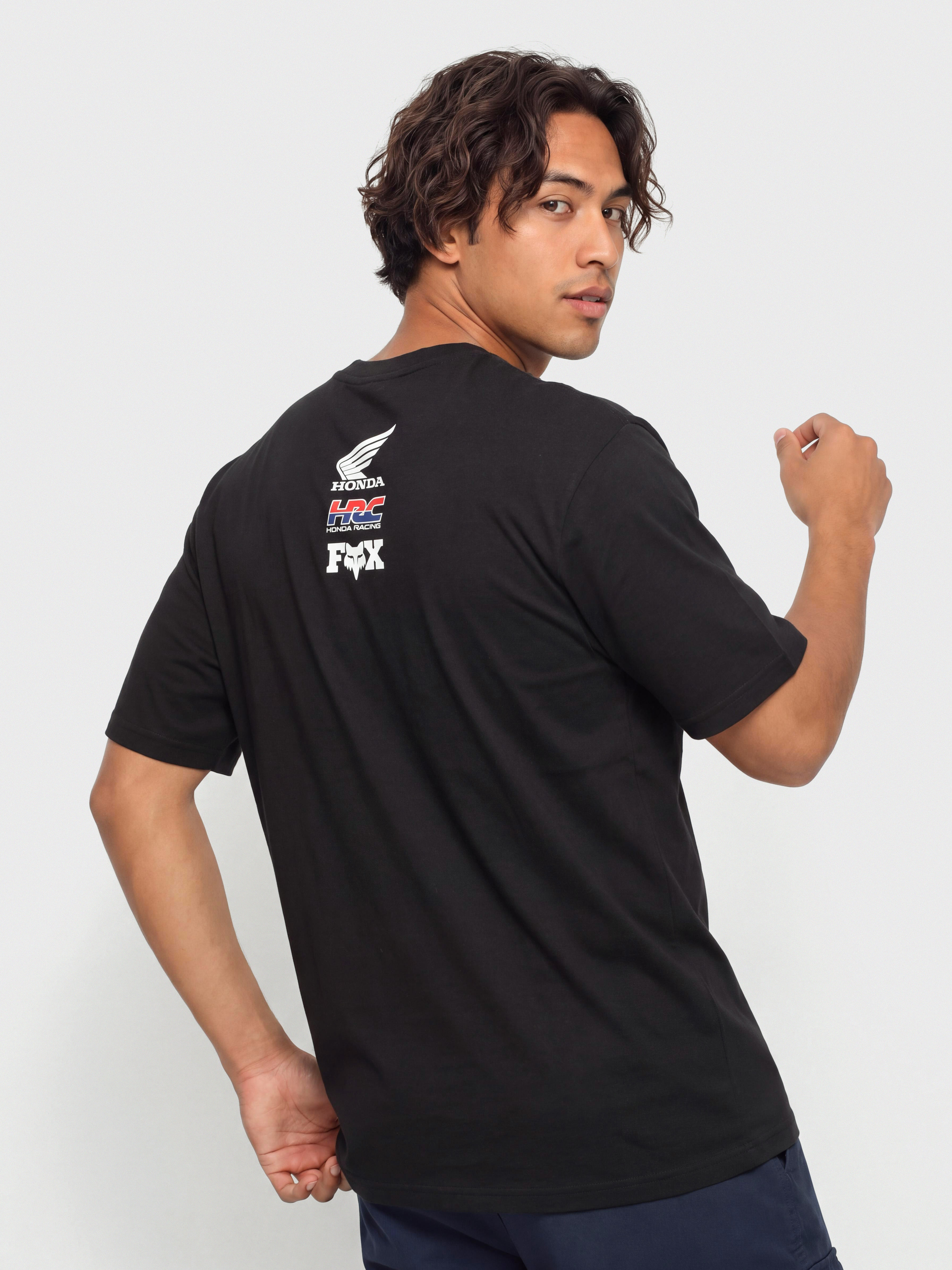 Тениска Fox Honda Midweight (black)