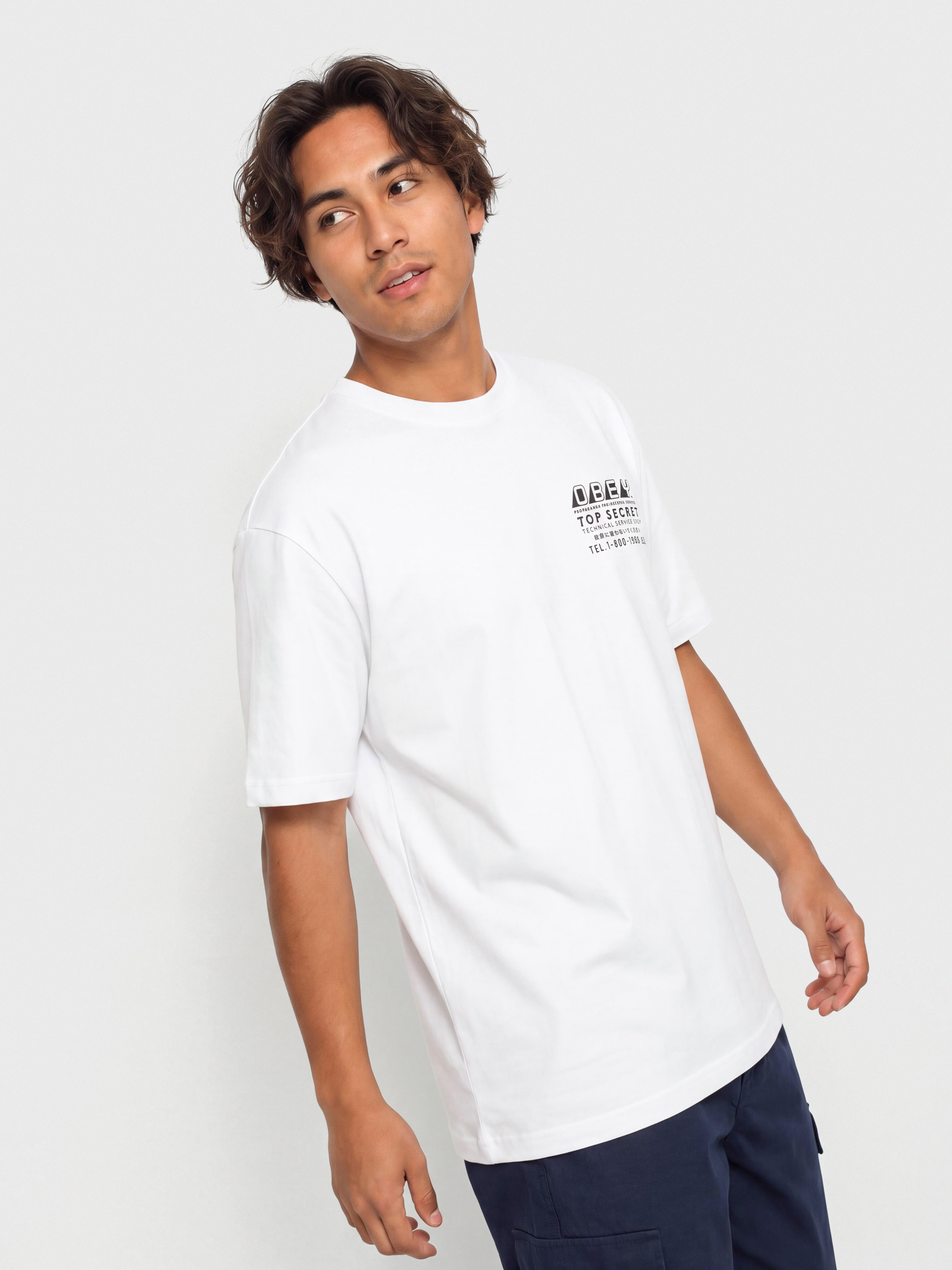 Тениска OBEY Top Secret (white)